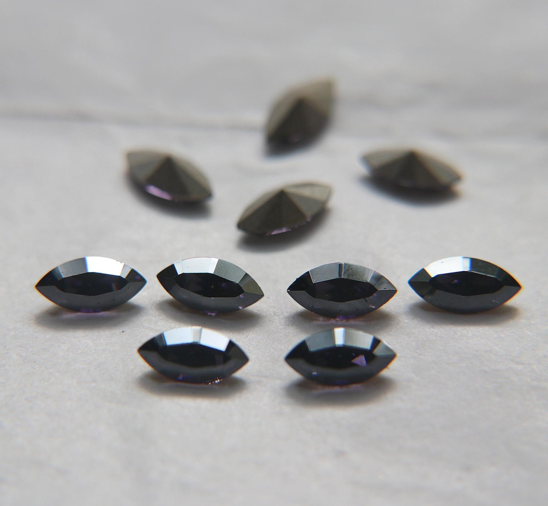 10X5 mm Vintage Swarovski fancy Navette in Tanzanite Satin 36/72/144 Pieces Jewery making stones gemstones, fancy opal stones
