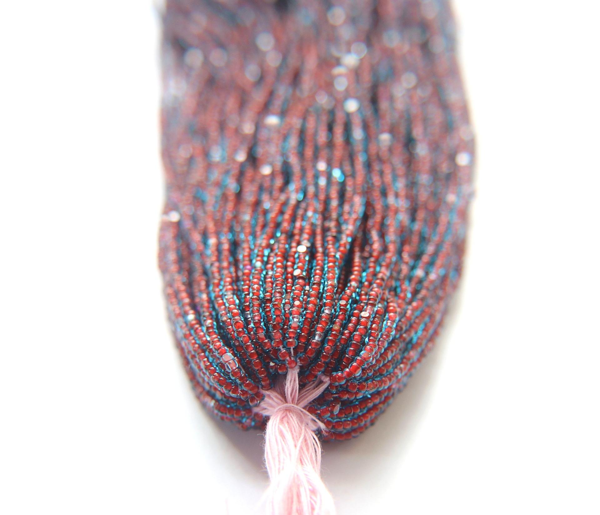 11/0 Hanks Charlotte Cut Beads Aqua Coral Lined 1/5/25/50/100 Hanks 2.0mm jewellery NATIVE rare glass beads, jewelry supply,