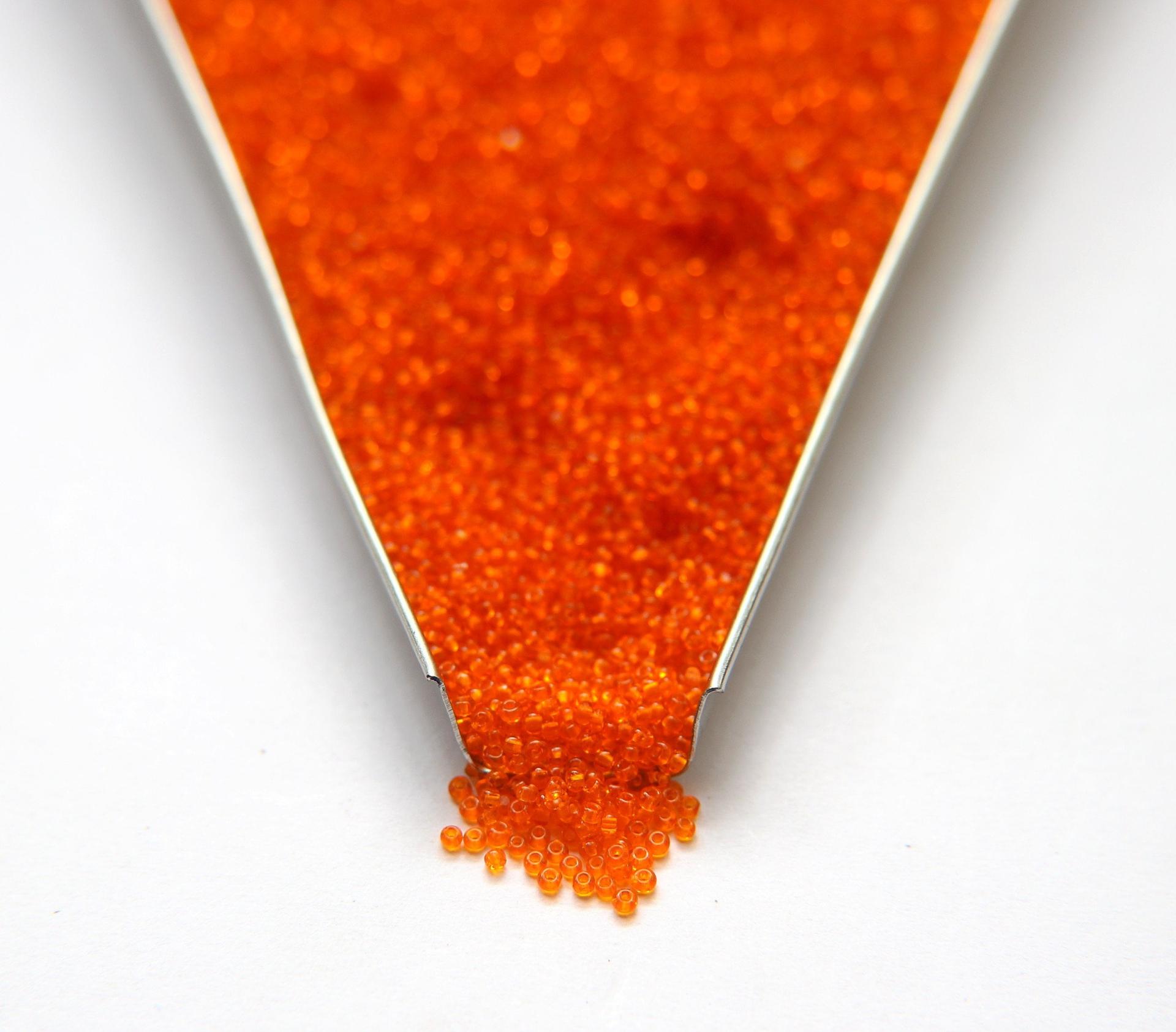 13/0 Charlotte Cut Beads 90000 Orange Transparent 5/10/20/50/250/500 Grams jewelry making, embroidery materials, native supply