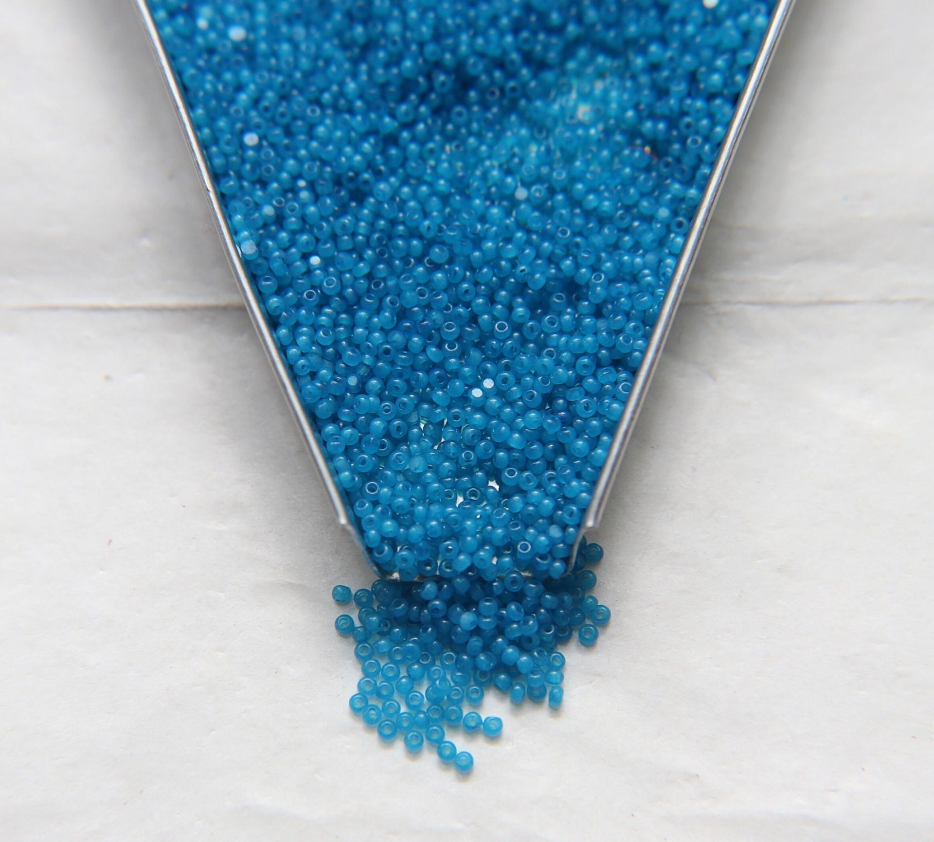 11/0 Charlotte True Cut Beads Caribbean Blue Opal 10/20/50/250/500 Grams Premium Seed beads, native supply