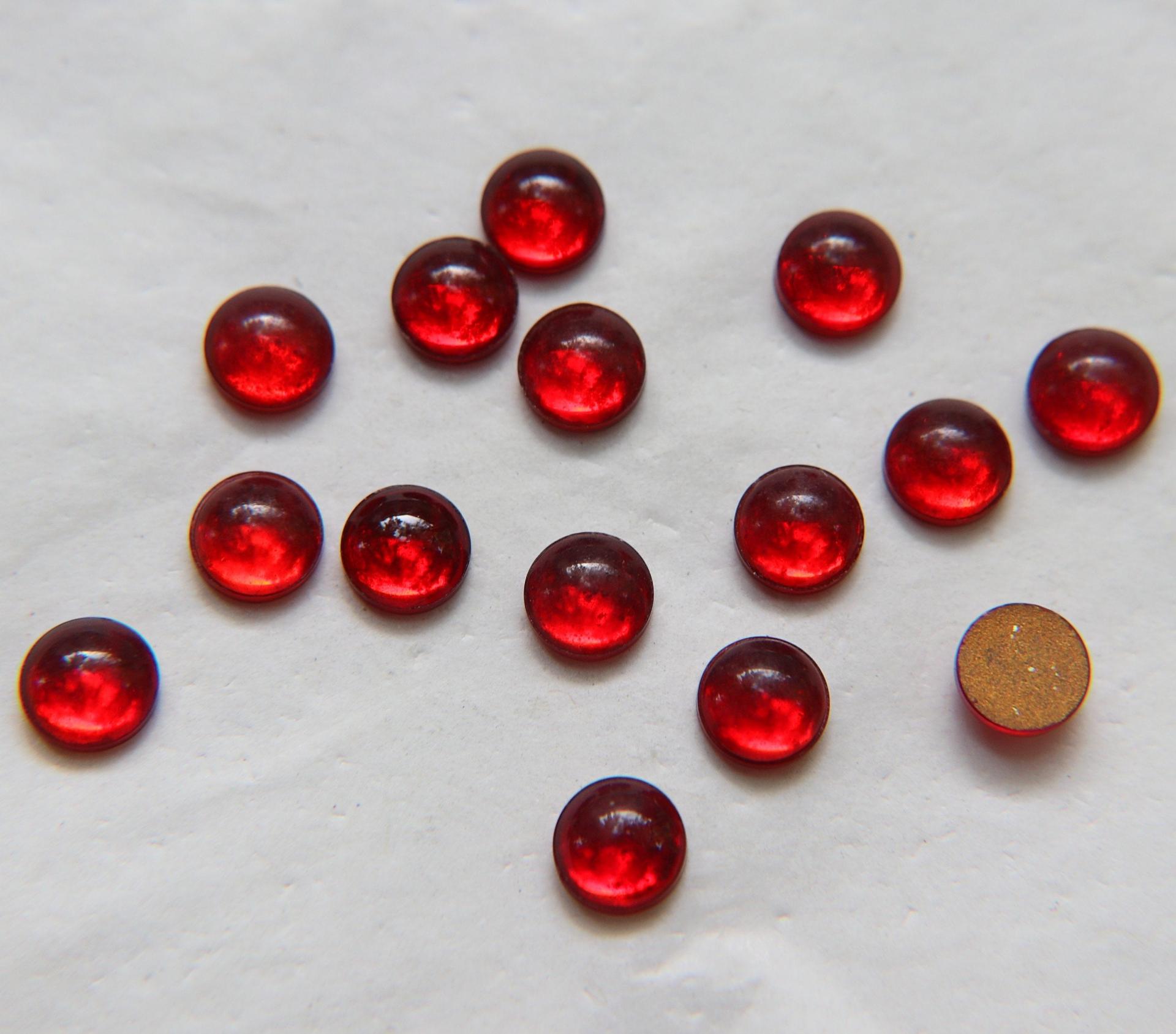 Czech 7 mm Vintage in Vitrail Medium Flat Back Oval Cabochon Cabs in Crystal foiled 6/12/36/72/144 Pieces