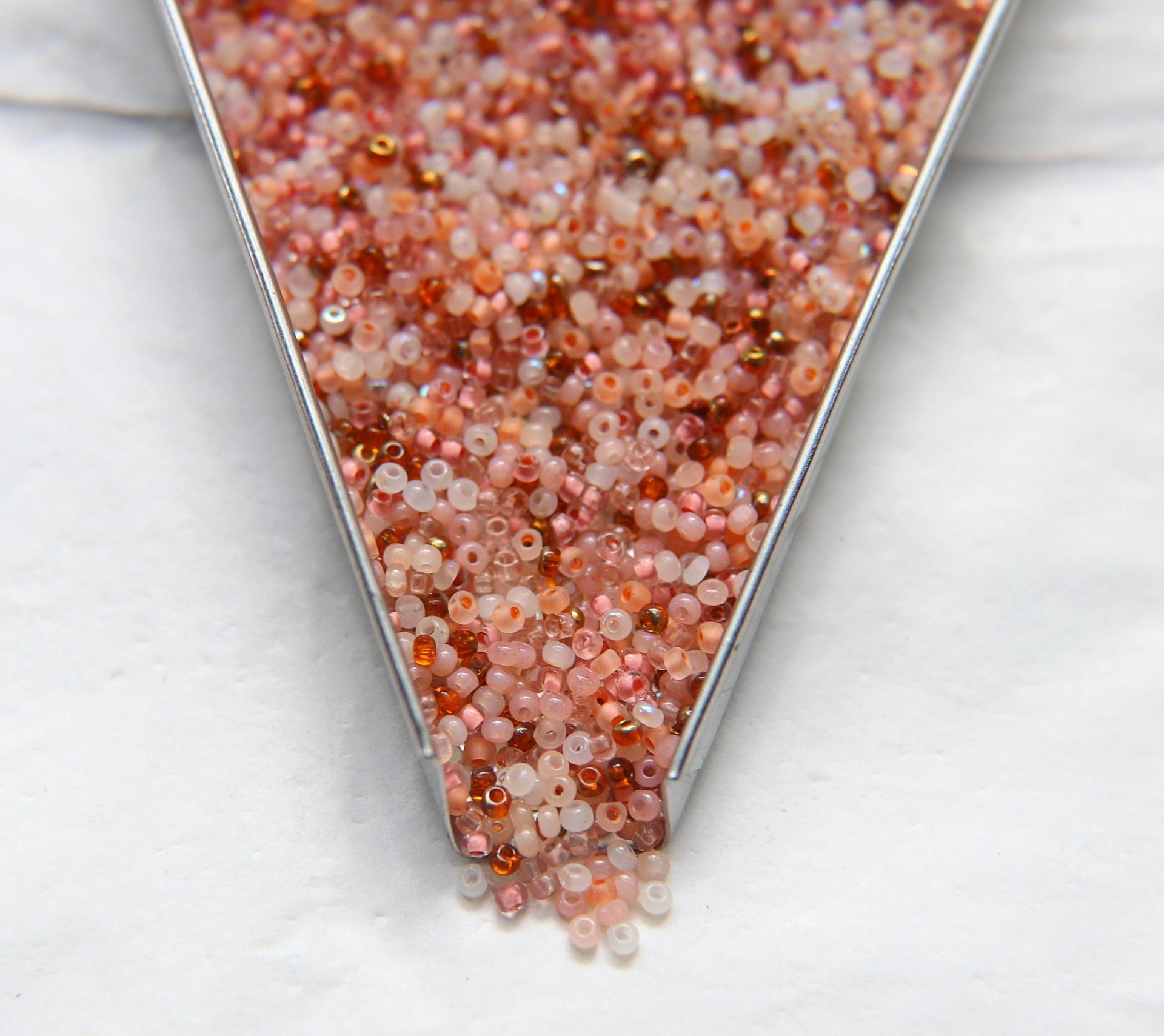 11/0 True cuts Charlotte Beads Salmon Mix Beads 10/20/50/250/500 Grams PREMIUM SEED BEADS, Native Supply, beads soup