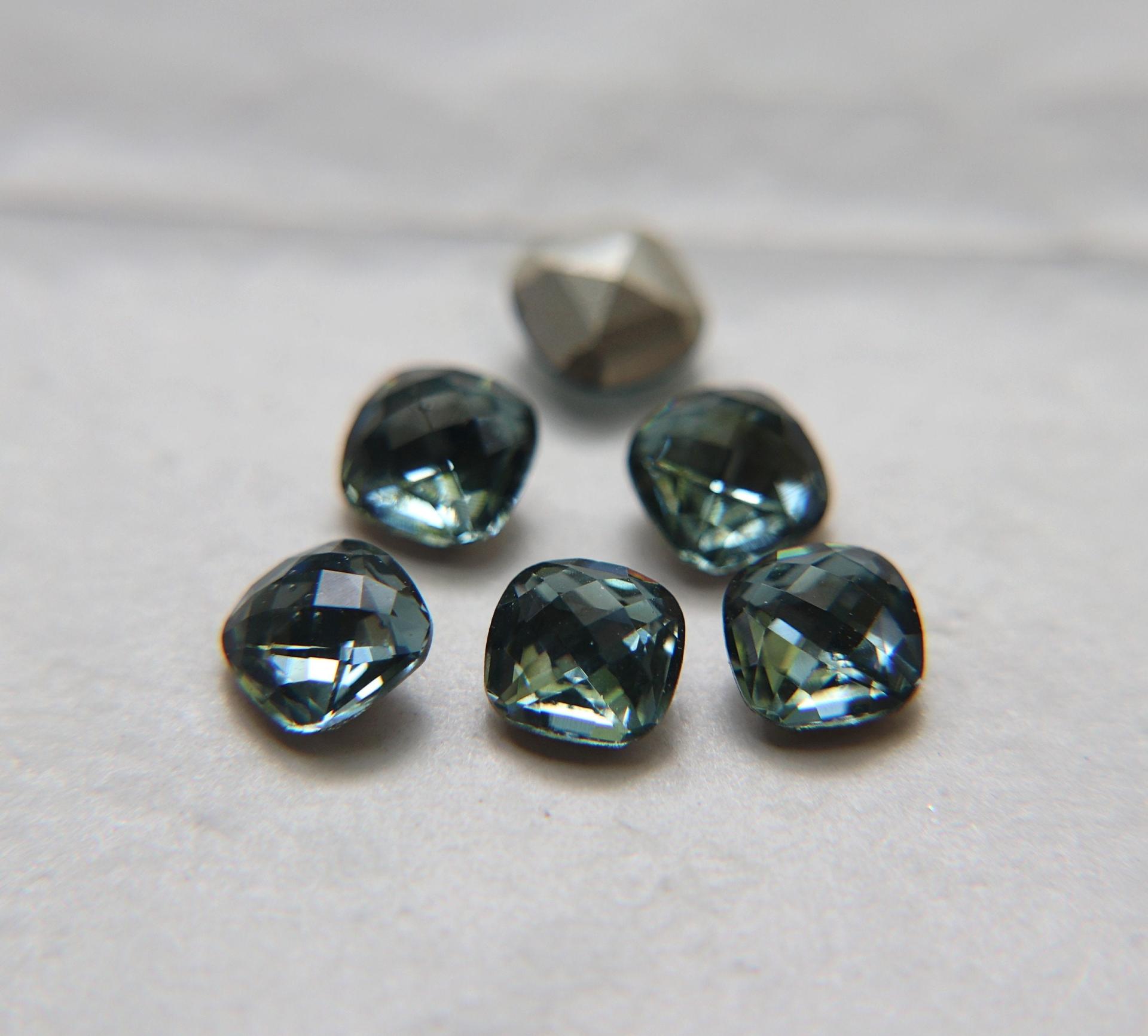 Vintage Swarovski 8/12mm Cushion Cut Indian Sapphire 4461 Premier Crystal 2/6/12/36 Pieces fancy stones, jewelry making, craft supply