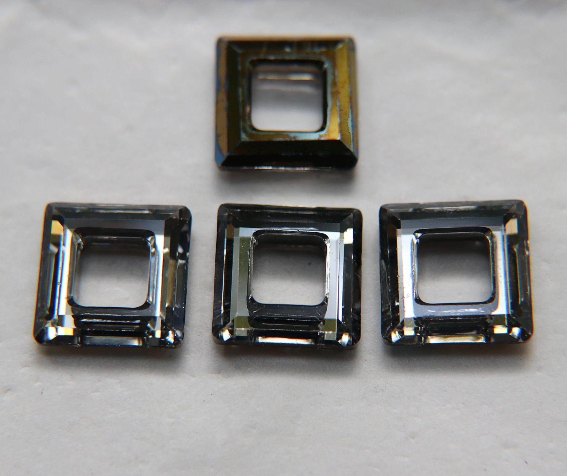 Swarovski Crystal Dorado 4439 Square 20 mm 1/2/4/8 Pieces fancy stones, jewelry making, craft supply