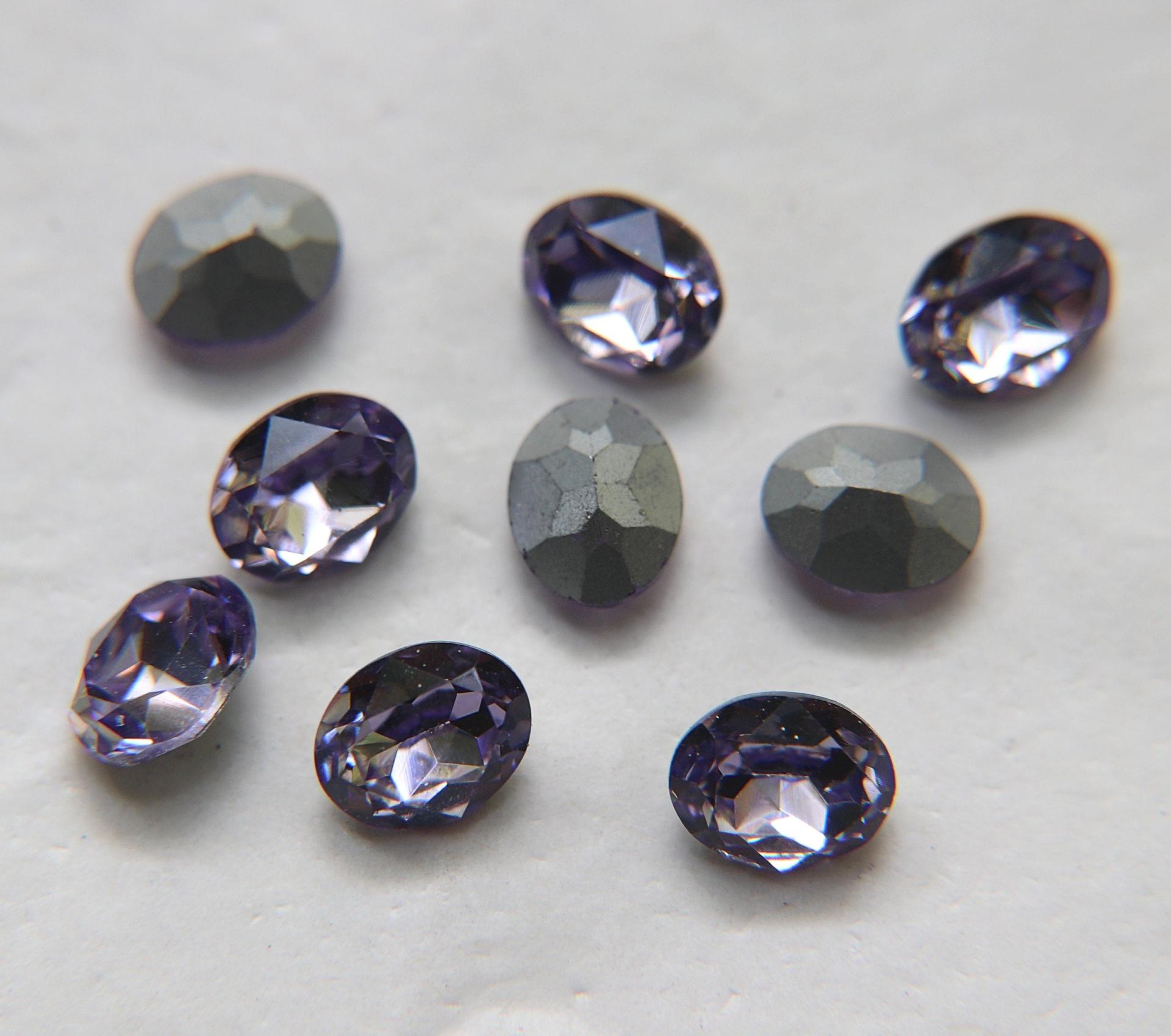 Vintage Preciosa 10x8 mm Violet Oval Shape 4128/4100 Premier Crystal Rhinestones 6/12/36/72/144 Pieces gemstones, jewlery making