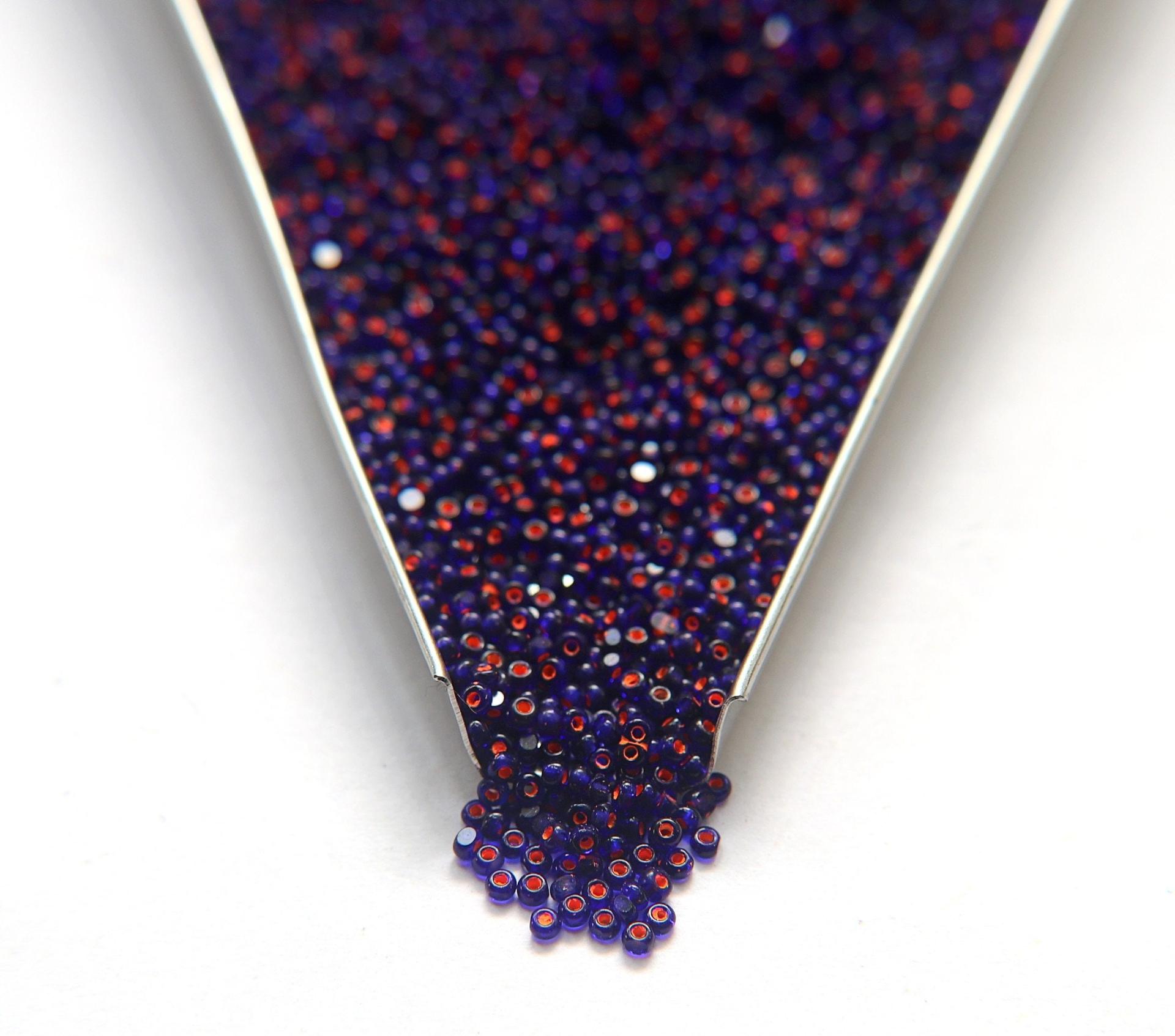11/0 True cuts Charlotte Beads Royal Blue Neon Orange Lined 10/20/50/250/500 Grams PREMIUM SEED BEADS, Native Supply
