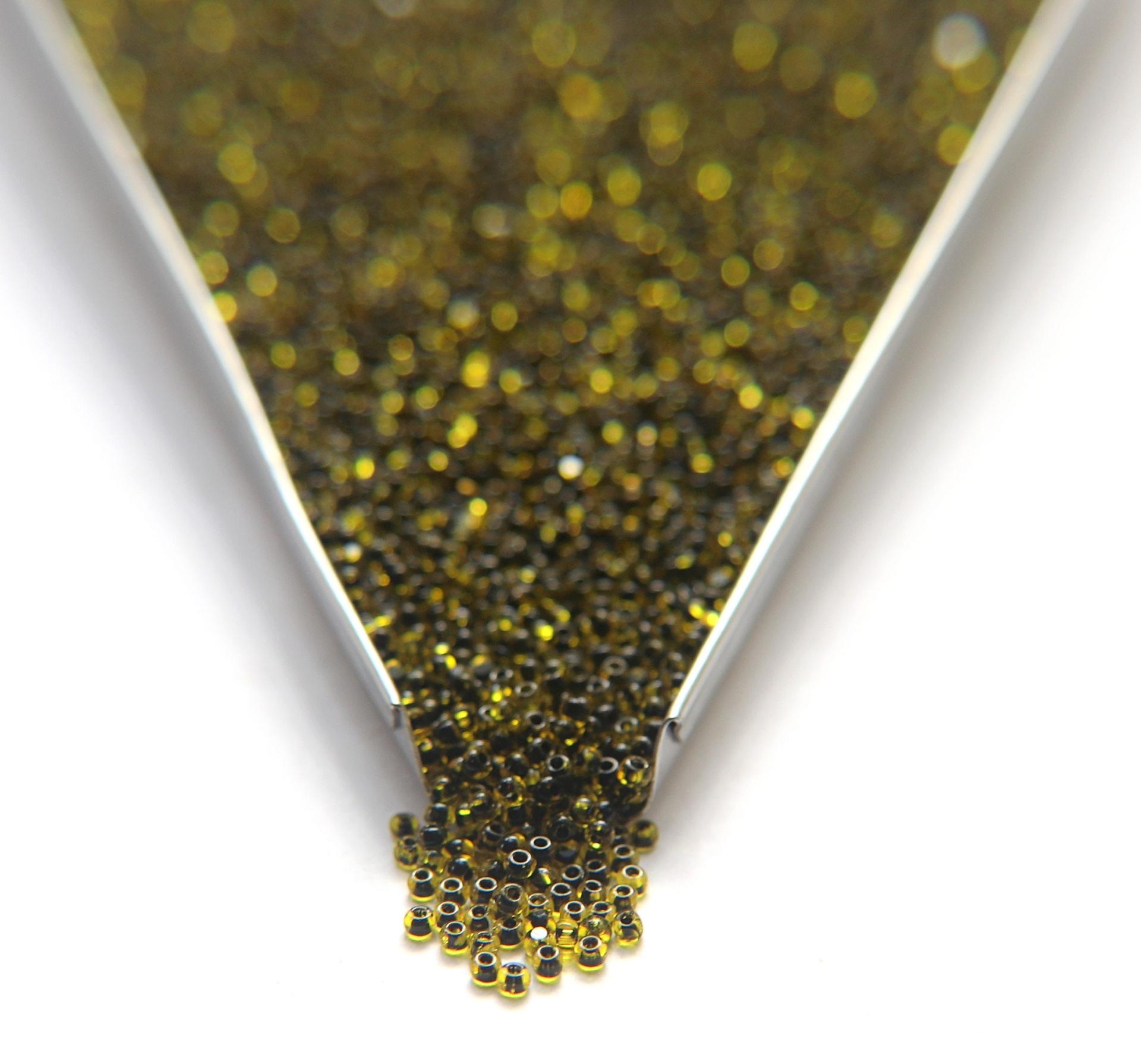 11/0 True cuts Charlotte Beads Yellow Jet Lined 10/20/50/250/500 Grams PREMIUM SEED BEADS, Native Supply