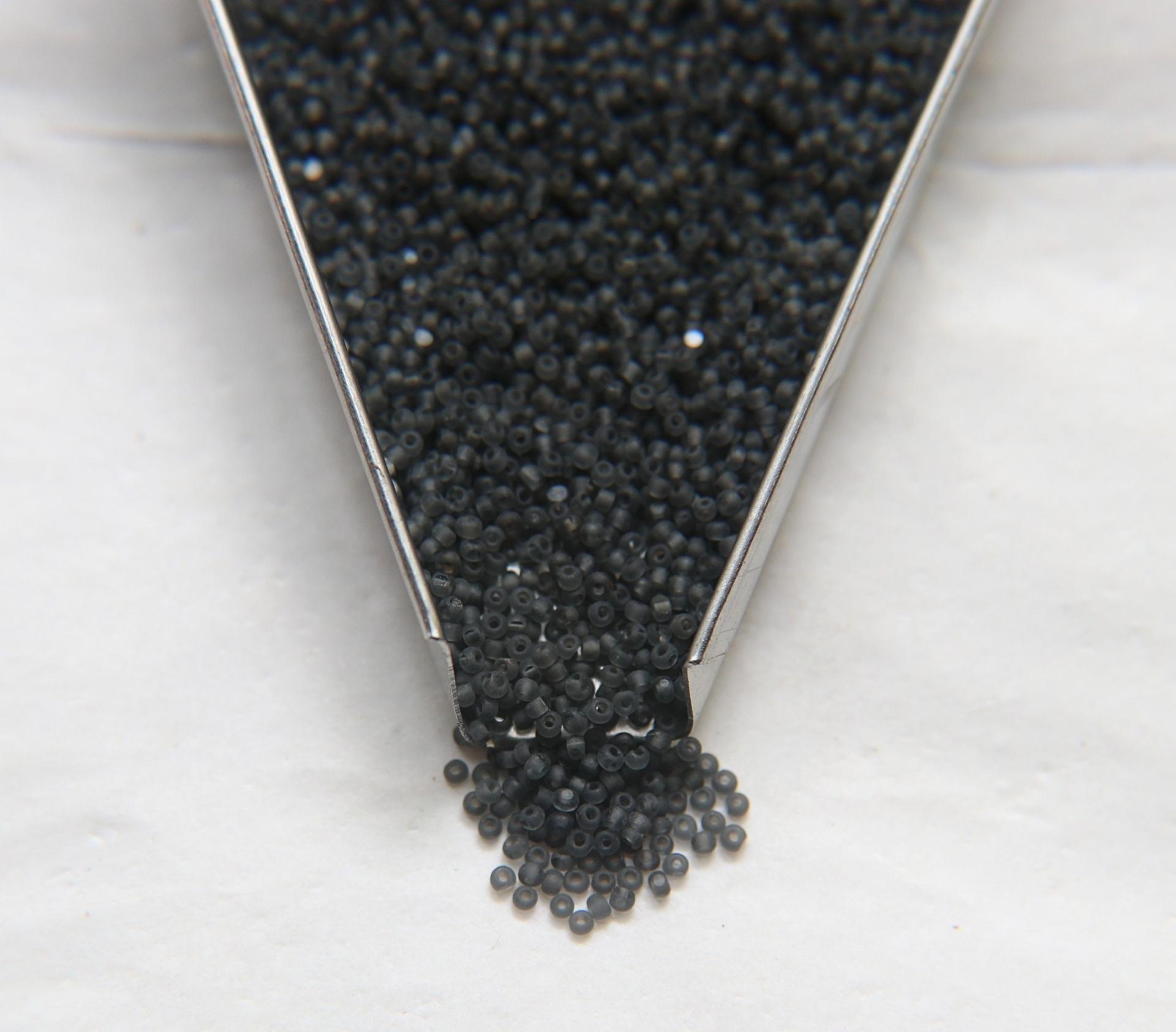 13/0 Charlotte Cut Beads MATT Black Diamond 5/10/20/50/250/500 Grams craft supplies, jewelry making, native supplies