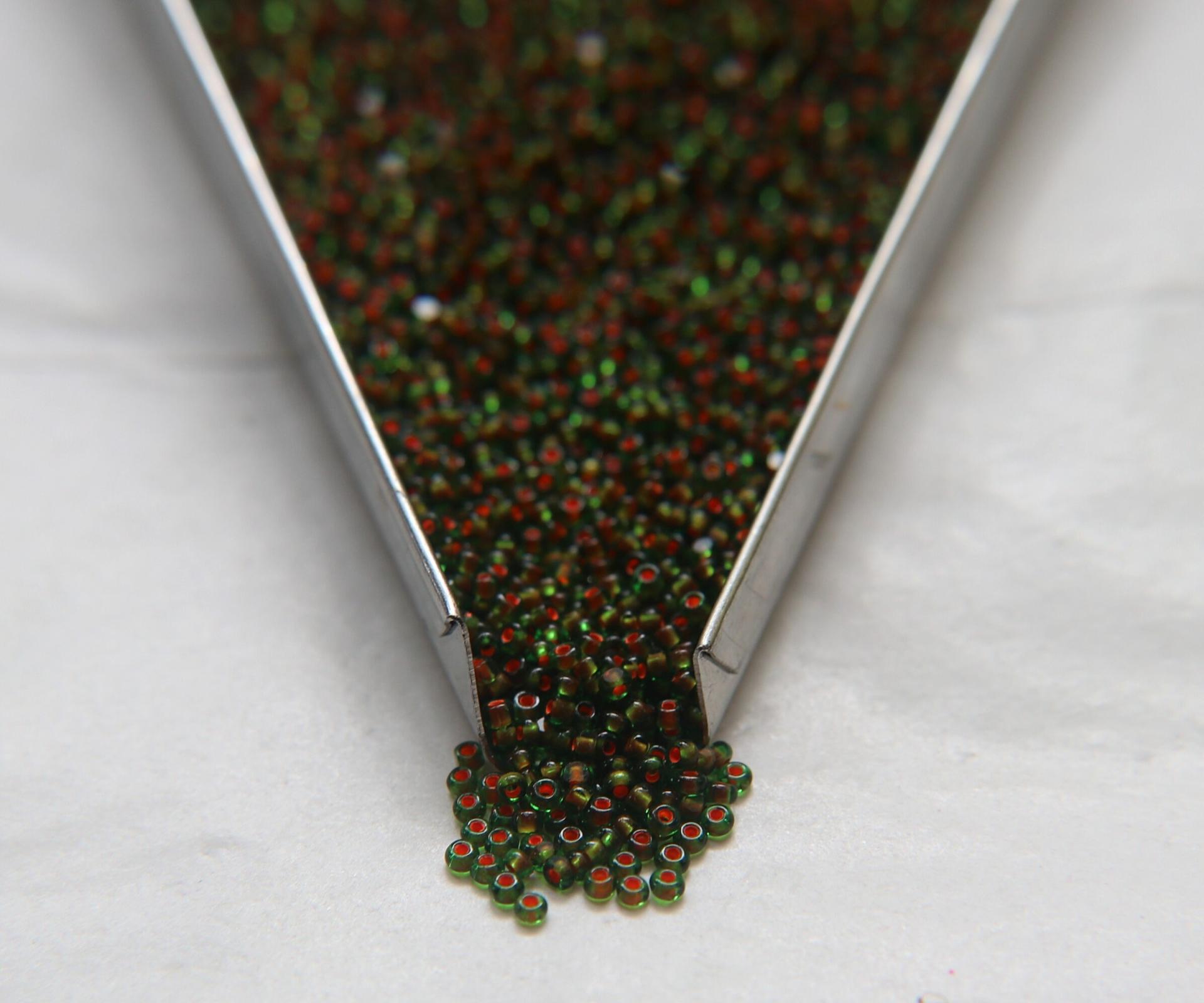 11/0 True cuts Charlotte Beads Green Neon Orange Lined 10/20/50/250/500 Grams PREMIUM SEED BEADS, Native Supply
