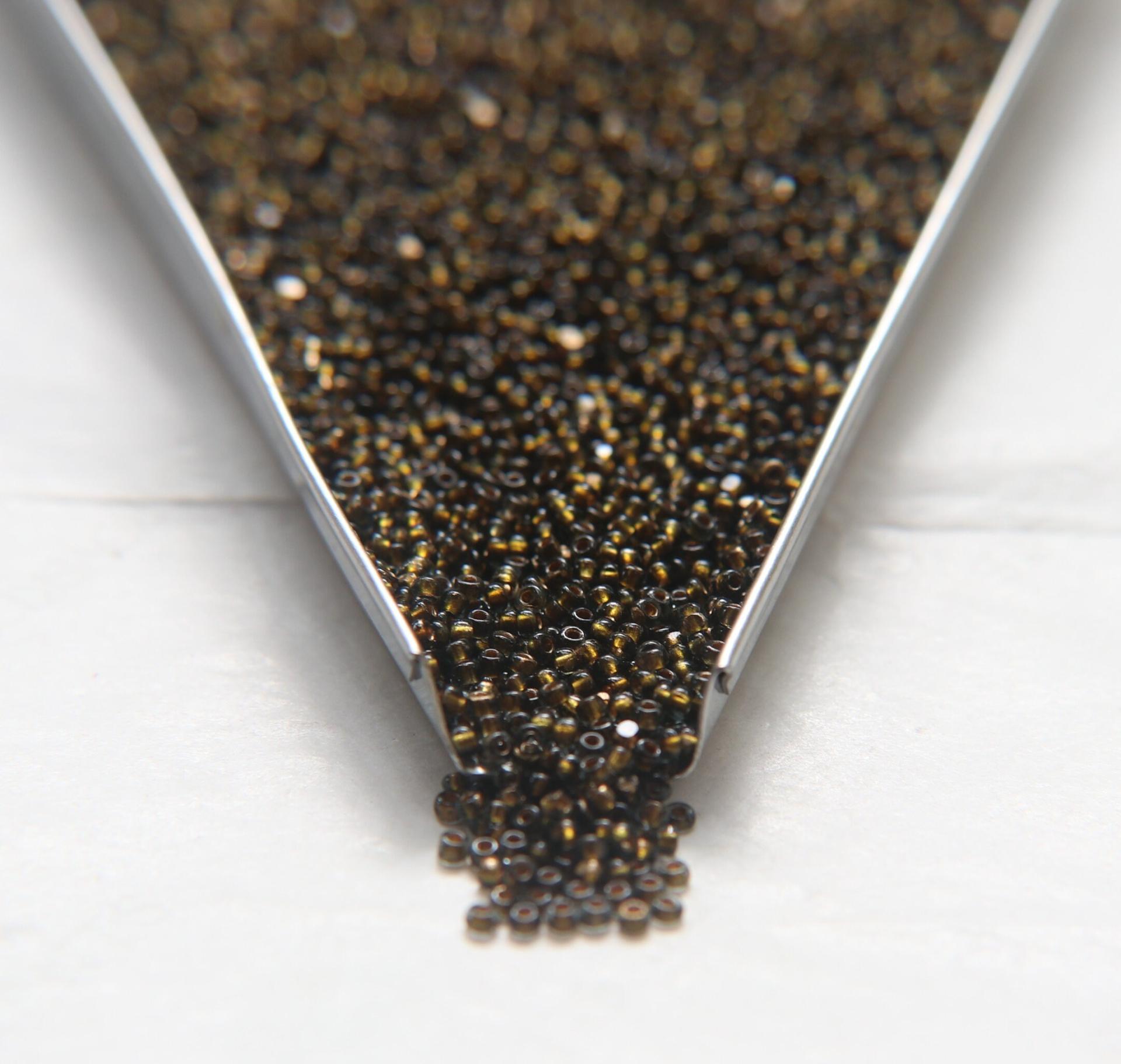 11/0 True cuts Charlotte Beads Black Diamond Antique Gold Lined 10/20/50/250/500 Grams PREMIUM SEED BEADS, Native Supply