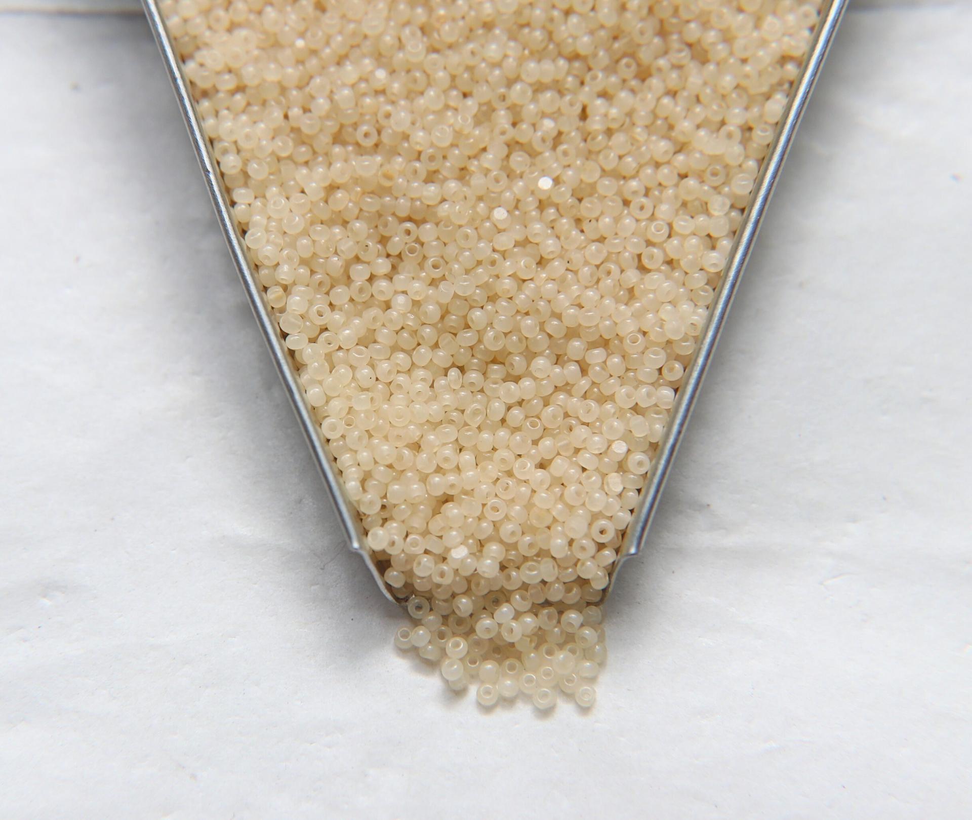 13/0 Charlotte Cut Beads Cream Opal 5/10/20/50/250/500 Grams PREMIUM SEED BEADS, Native Supply