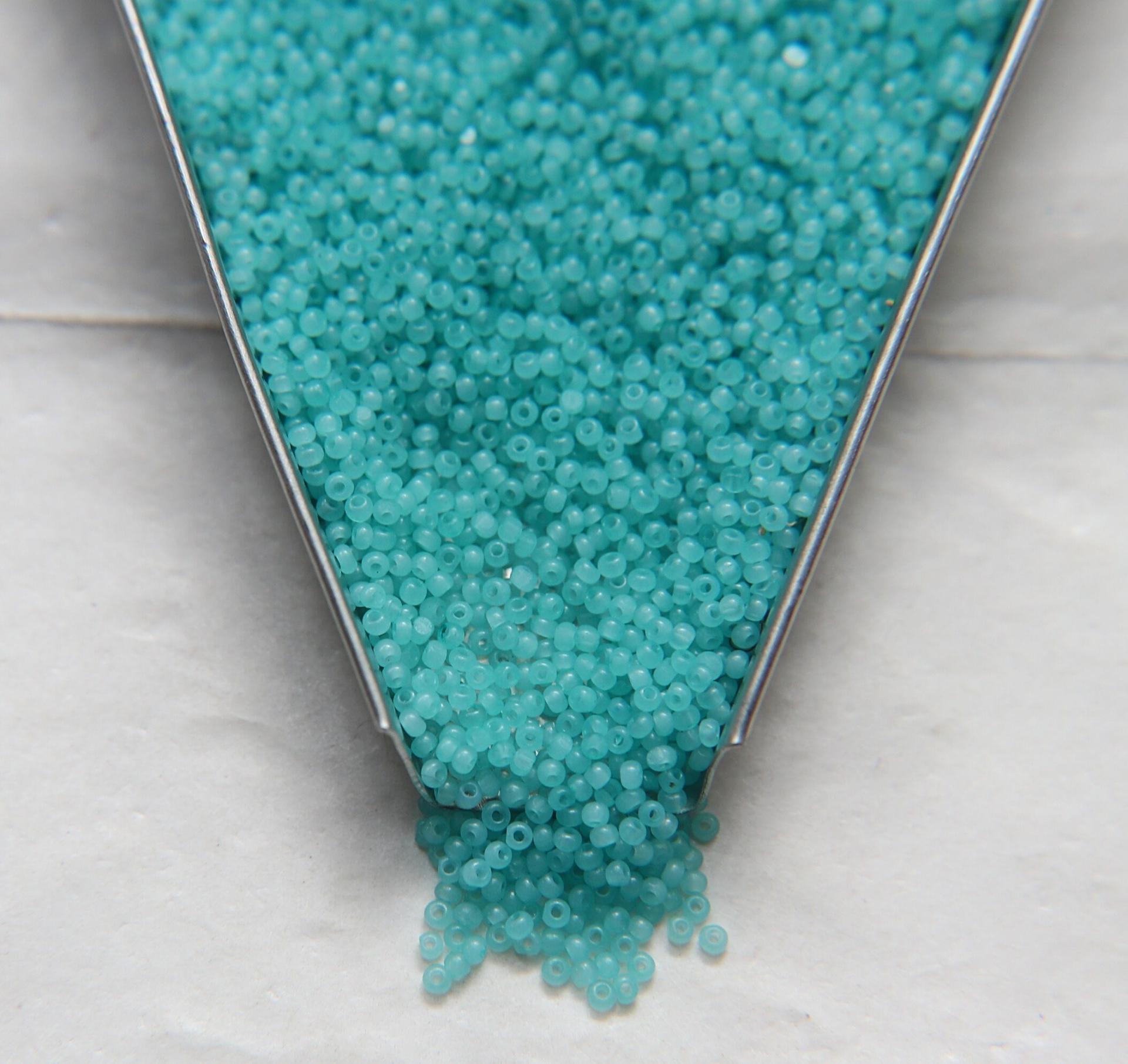 11/0 Charlotte True Cut Beads Aqua Green Opal 10/20/50/250/500 Grams Premium Seed beads, native supply