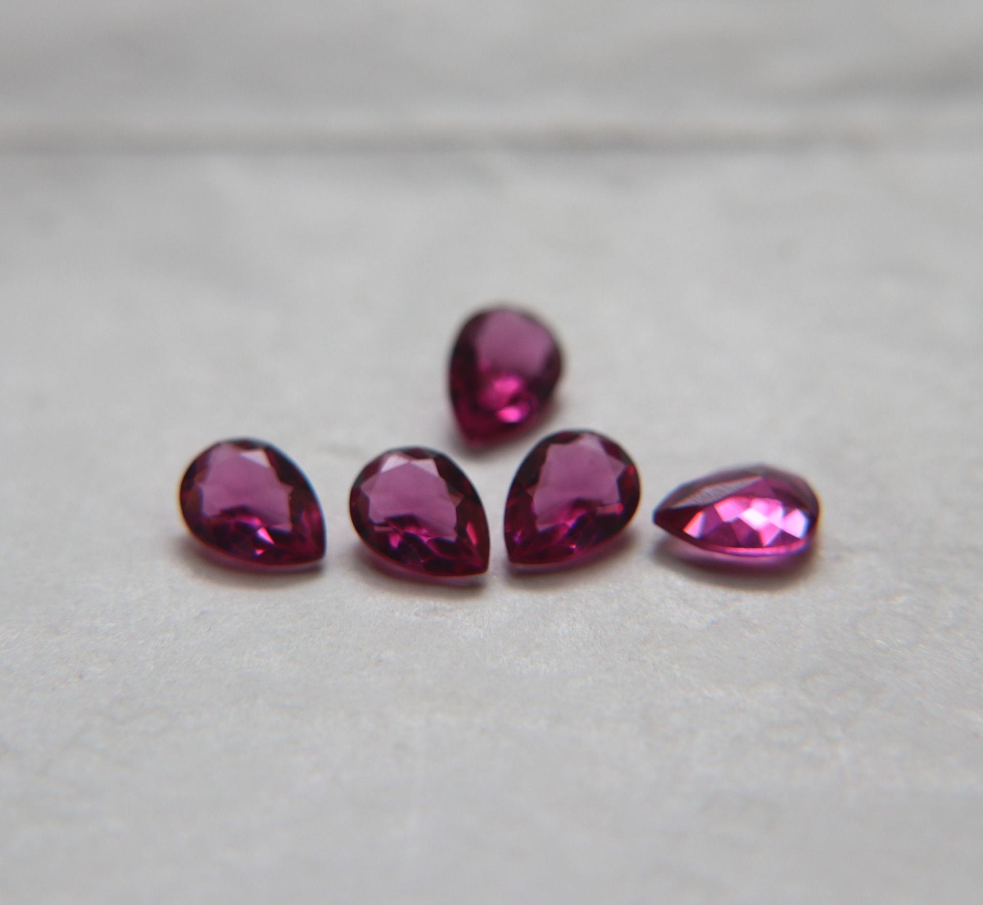 Vintage Swarovski 8x6 mm Fuchsia Pear Shape crystal unfoiled article 4320 Premier Crystal Rhinestones 6/12/36/72/144 Pieces gemstones