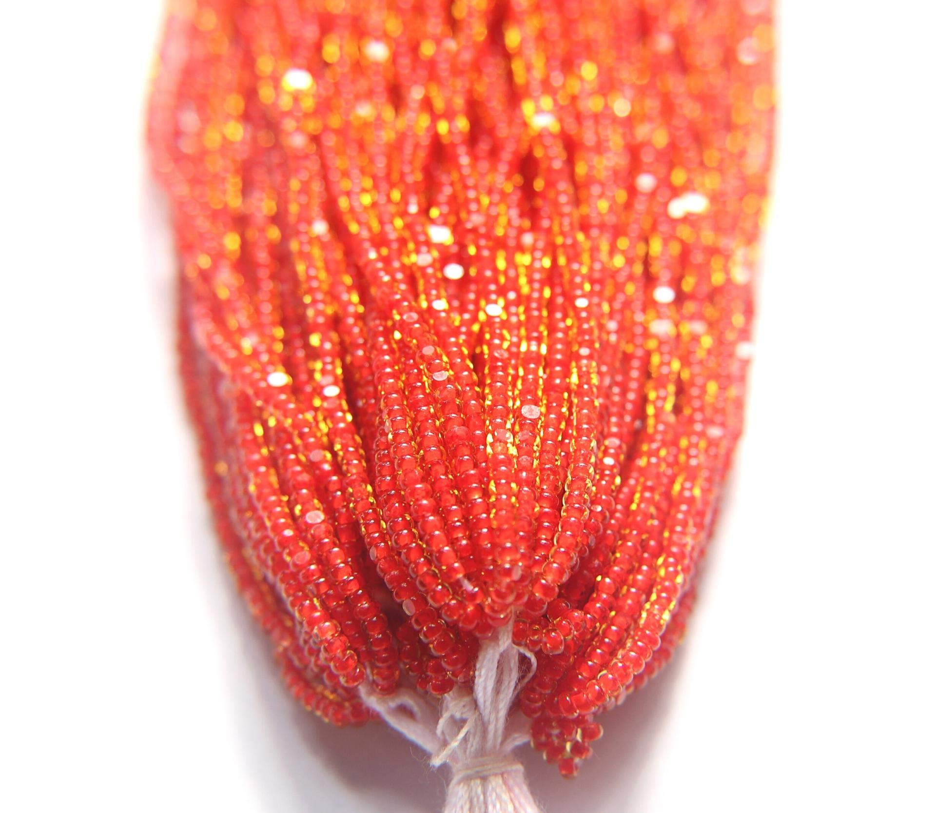11/0 Hanks Charlotte Cut Beads Honey Red Lined 1/5/25/50/100 Hanks 2.0mm jewellery NATIVE rare glass beads, jewelry supply,