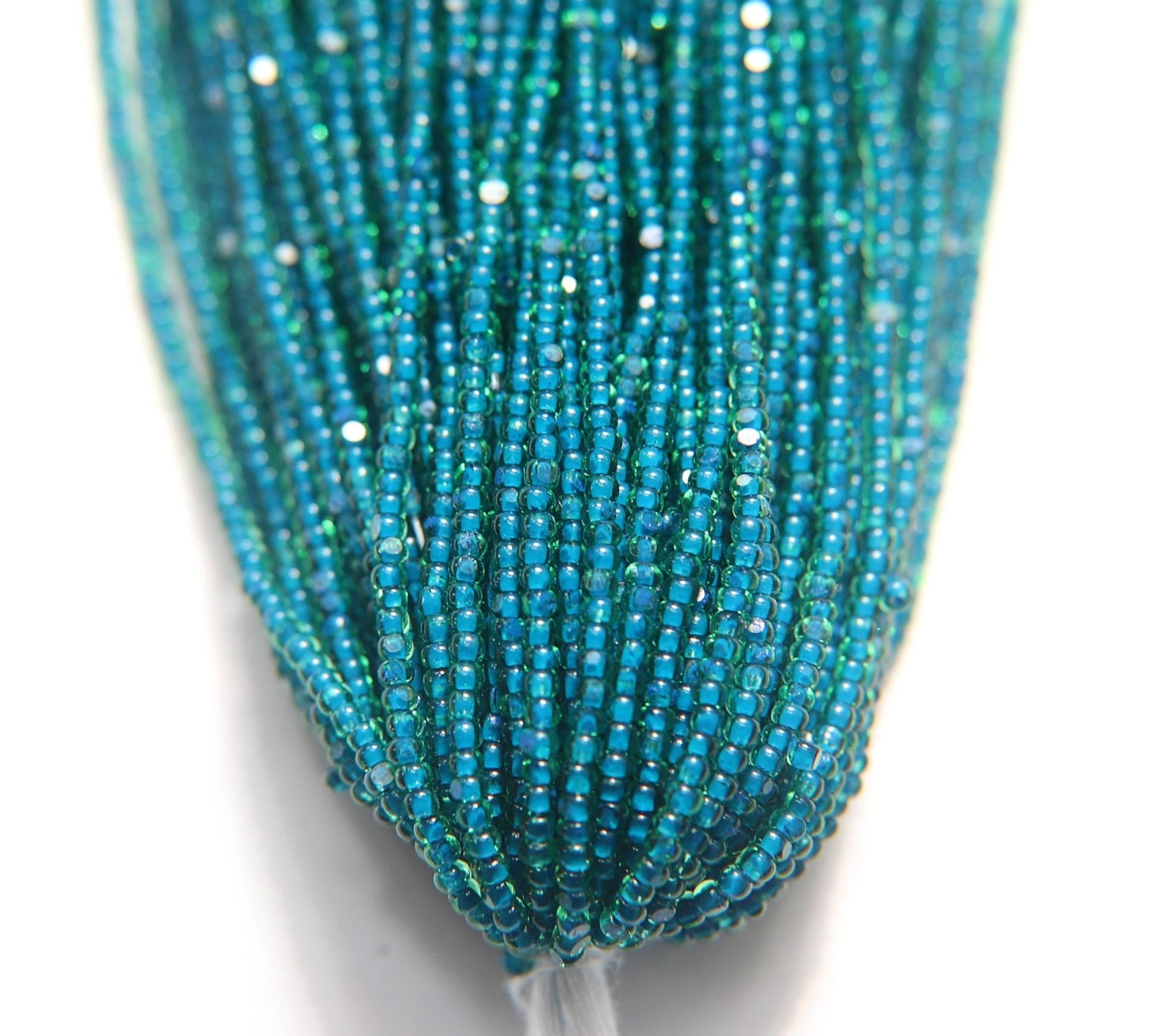 11/0 Hanks Charlotte Cut Beads Light Green Blue Lined 1/5/25/50/100 Hanks 2.0mm jewellery NATIVE rare glass beads, jewelry supply,