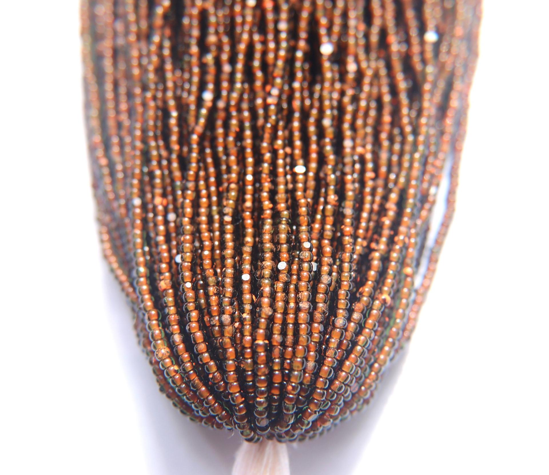 11/0 Hanks Charlotte Cut Beads Green Neon Orange Lined 1/5/25/50/100 Hanks 2.0mm jewellery NATIVE rare glass beads, jewelry supply,