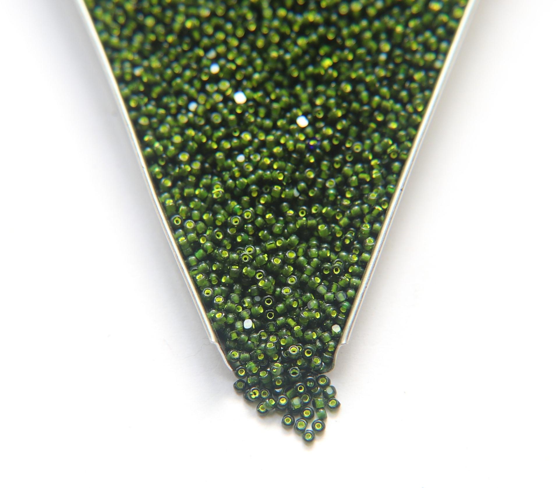 11/0 True cuts Charlotte Beads Olivine Neon Yellow Lined 10/20/50/250/500 Grams PREMIUM SEED BEADS, Native Supply