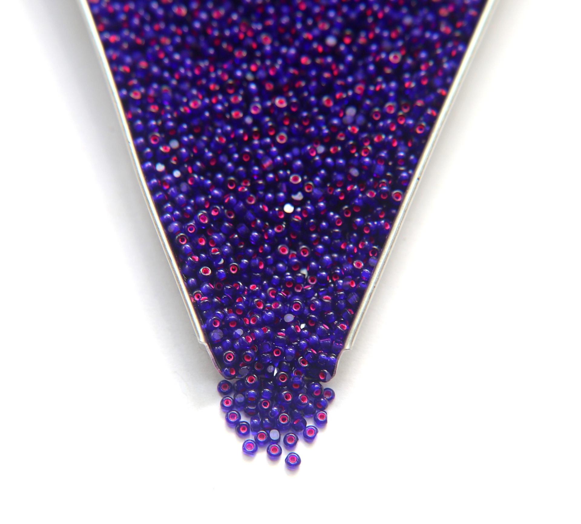 11/0 True cuts Charlotte Beads Royal Blue Neon Pink Lined 10/20/50/250/500 Grams PREMIUM SEED BEADS, Native Supply