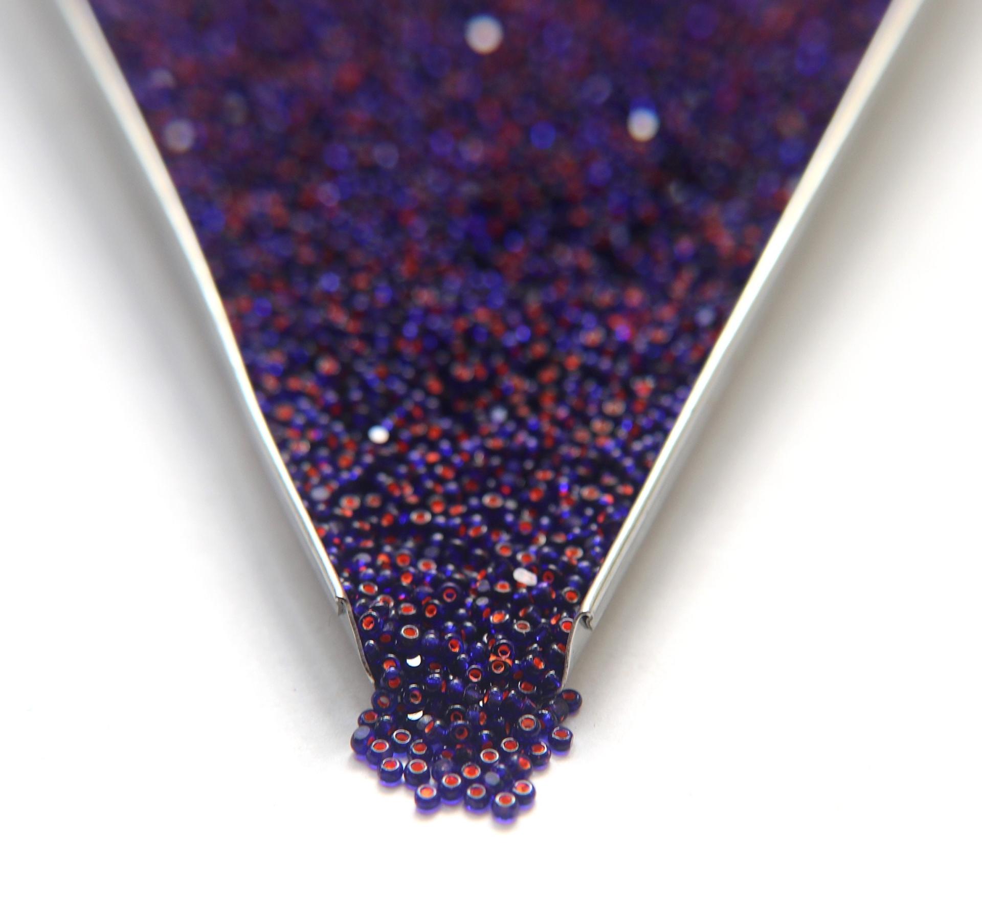 11/0 True cuts Charlotte Beads Royal Blue Neon Orange Lined 10/20/50/250/500 Grams PREMIUM SEED BEADS, Native Supply