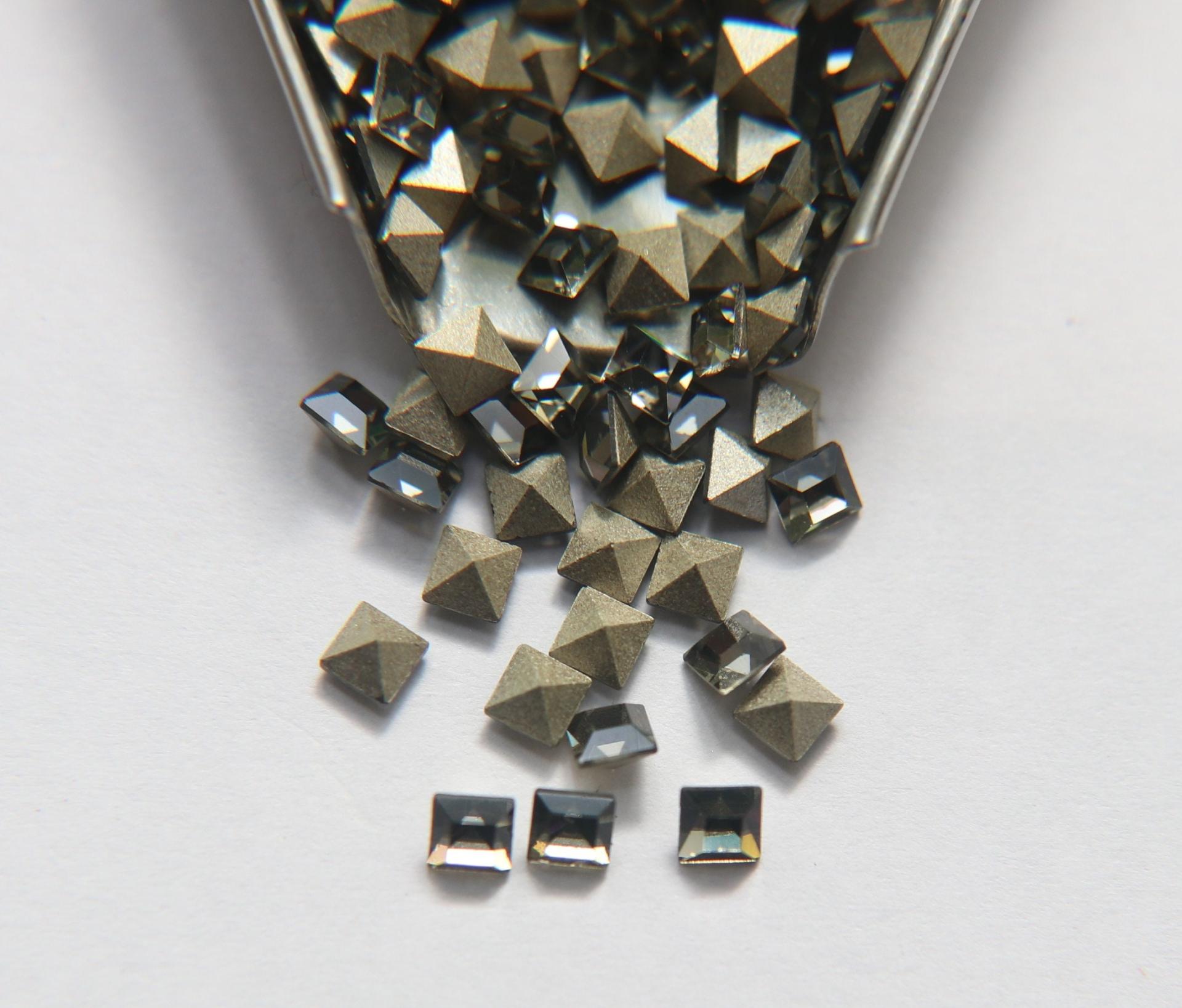 Swarovski #4428 3X3 MM Square Fancy Stone Crystal 4 colors 12/36/144/720 Pieces jewelry making, embellishment, vintage findings, rare tools