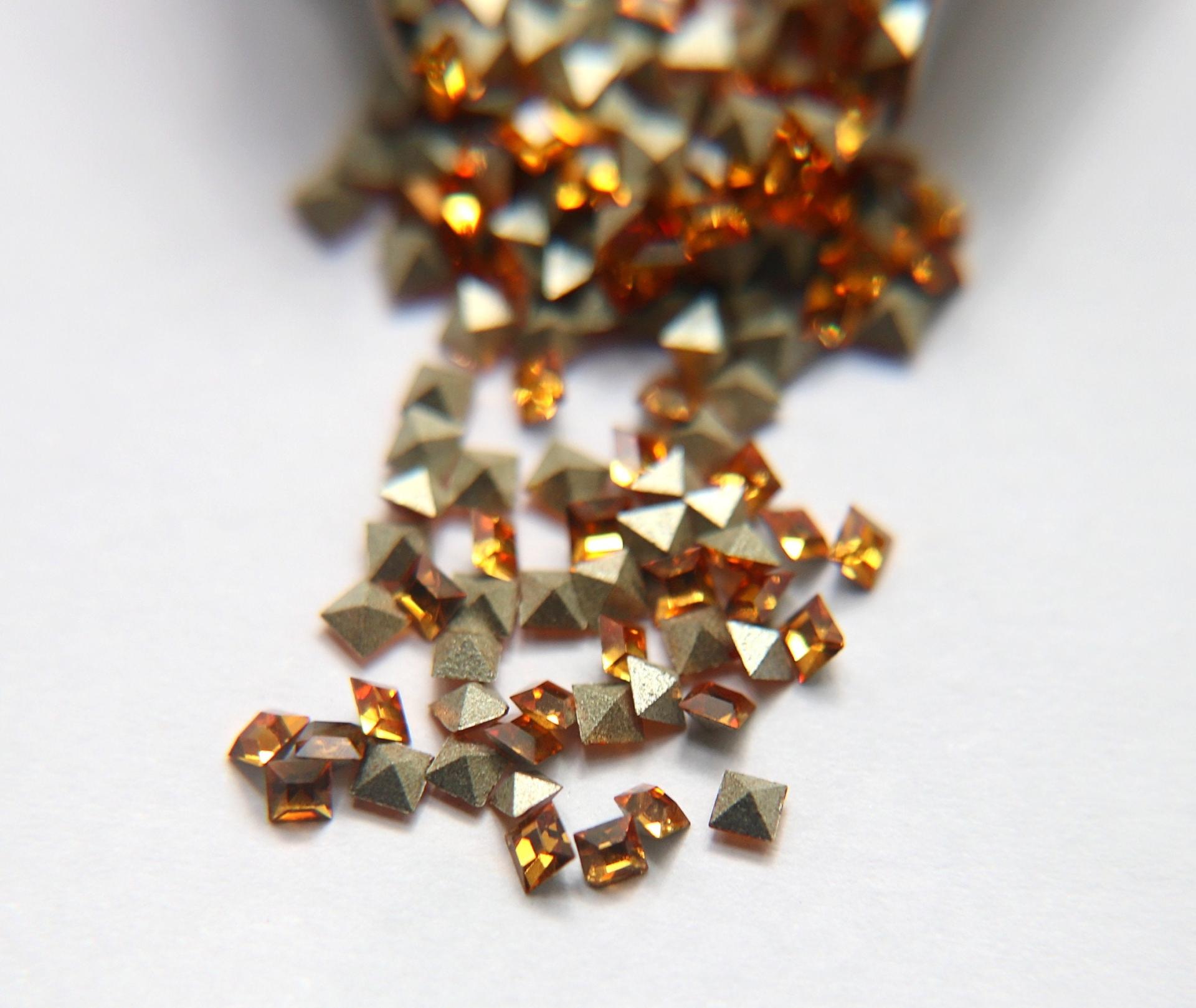 Swarovski #4428 2x2 MM Square Fancy Stone Crystal 13 colors 36/72/144/720/1440 Pieces jewelry making, embellishment, vintage findings
