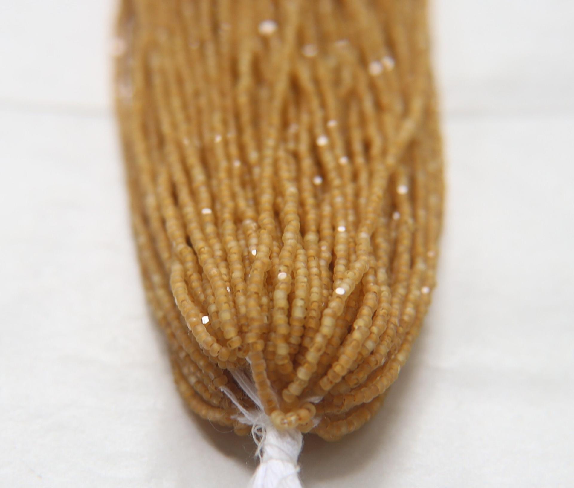 13/0 Hanks Charlotte Cut Beads Crystal Crystal Matt Light Topaz Lined 1/5/25/50/100 Hanks 1.6mm glass beads, native jewelry supply, findings