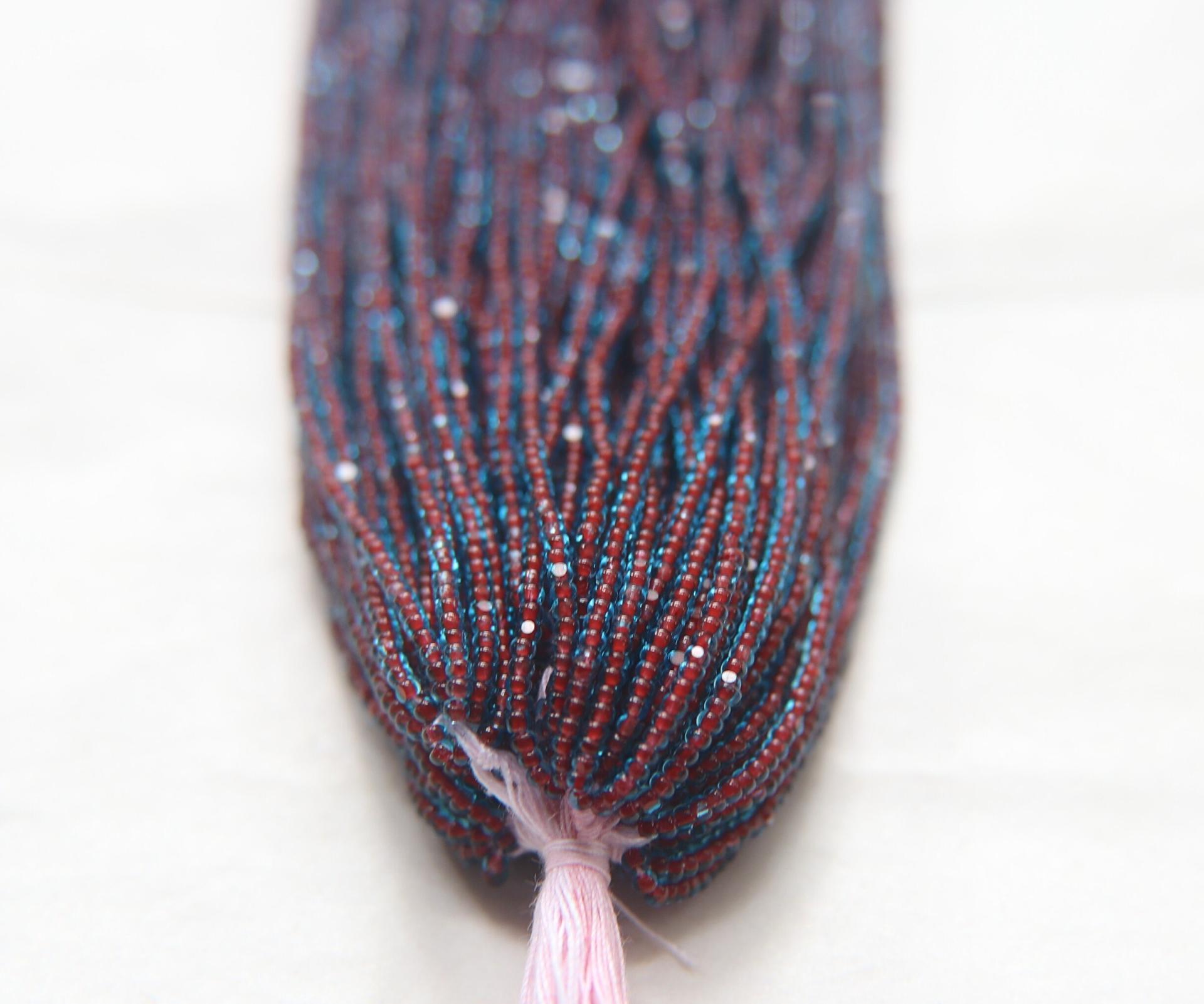 13/0 Hanks Charlotte Cut Beads Aqua Coral Lined 1/5/25/50/100 Hanks jewellery rare glass beads, jewelry supply, findings