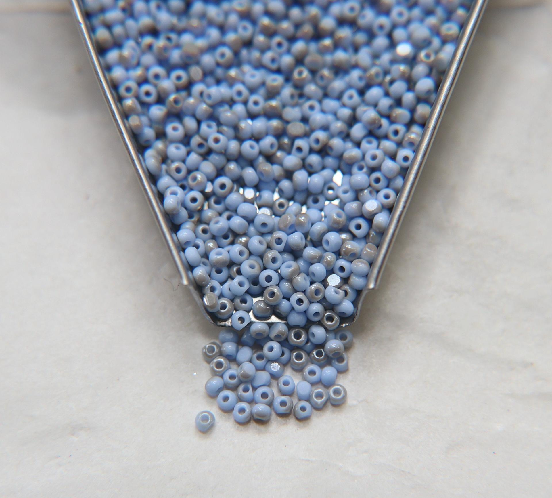 11/0 Charlotte True Cuts Beads Light Pale Blue Opaque Honey 10/20/50/250/500 Grams PREMIUM MATERIALS, native supply