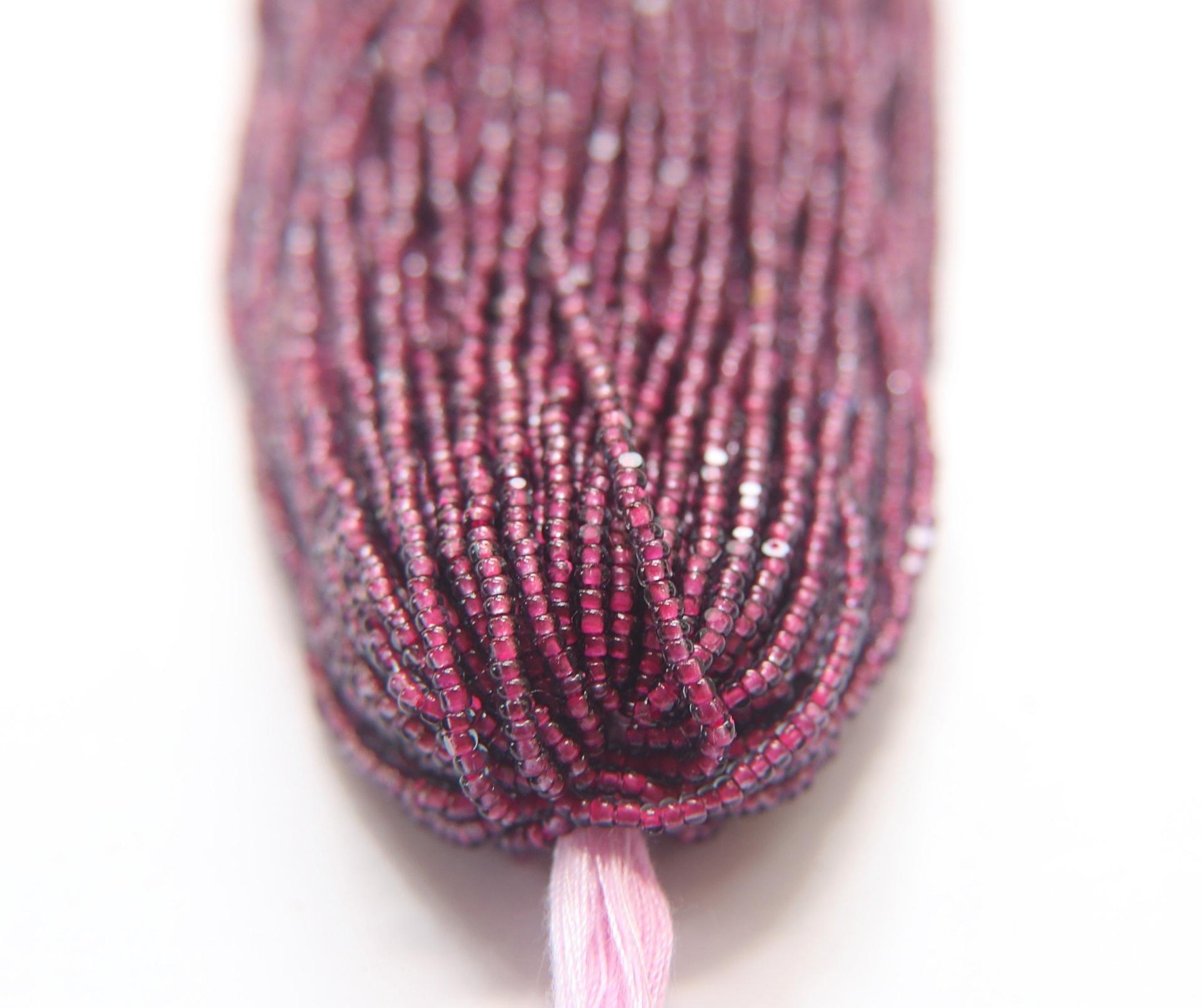 11/0 Hanks Charlotte Cut Beads Black Diamond Neon Pink Lined 1/5/25/50/100 Hanks 2.0mm jewellery NATIVE rare glass beads, jewelry supply,