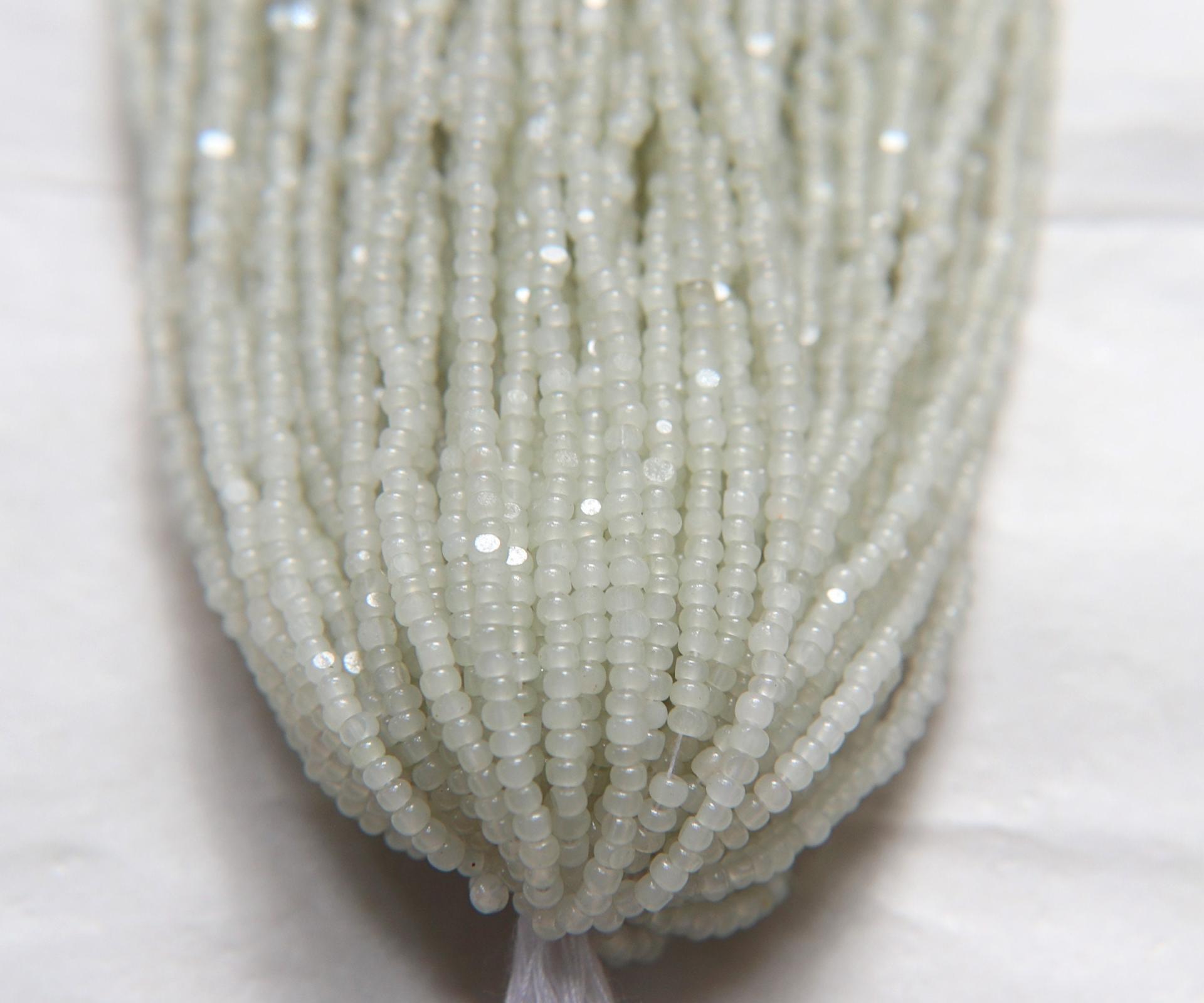 11/0 Hanks Charlotte Cut Beads Light Sage Opal 1/5/25/50/100 Hanks 2.0mm jewellery rare glass beads, jewelry supply, findings, Native supply