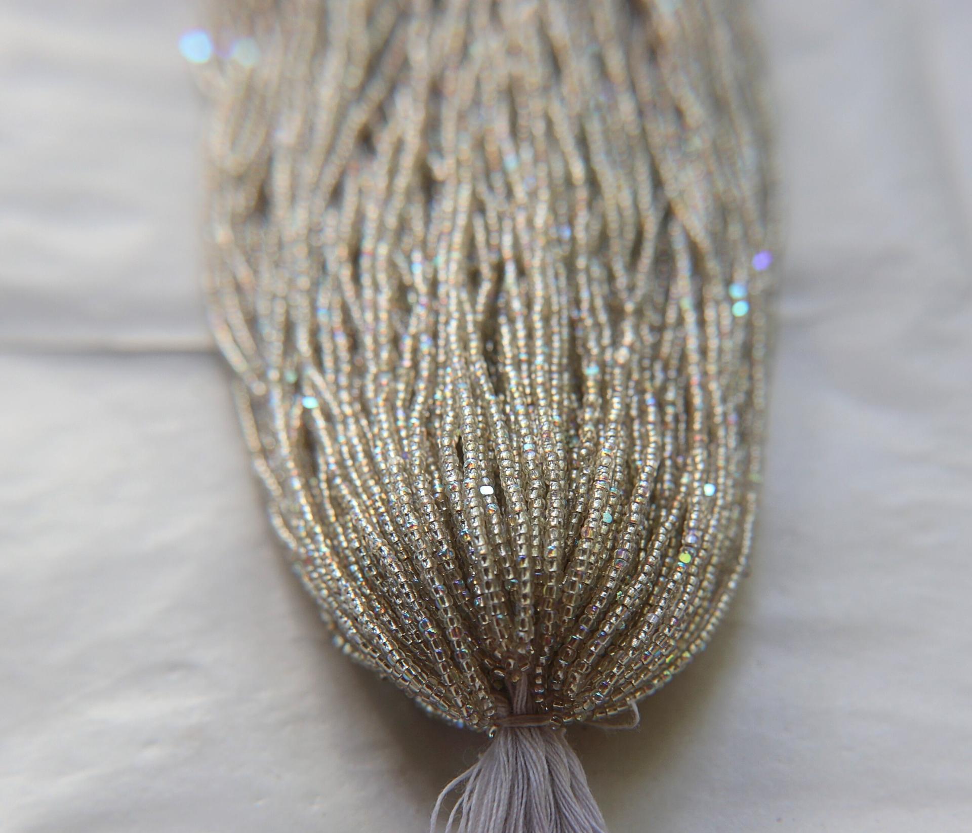 13/0 Hanks Charlotte Cut Beads Patina Crystal Silver Lined Aurore Boreale 1/5/25/50/100 Hanks 1.6mm glass beads, native supply