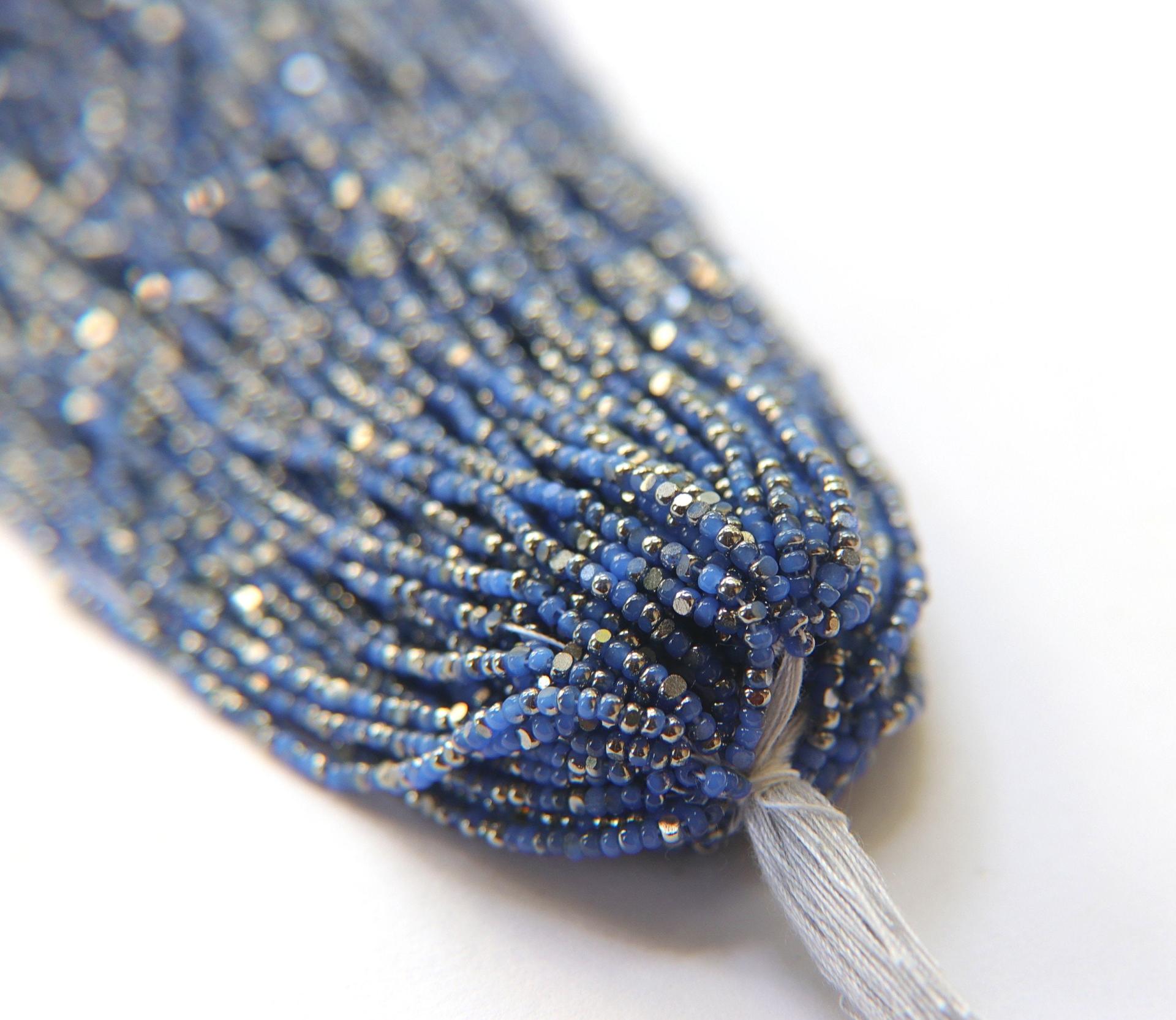 11/0 Hanks Charlotte Cut Beads Patina Premium Medium Sapphire Opal Gunmetal 1/5/25/50/100 Hanks PREMIUM SEED BEADS, Native Supplie