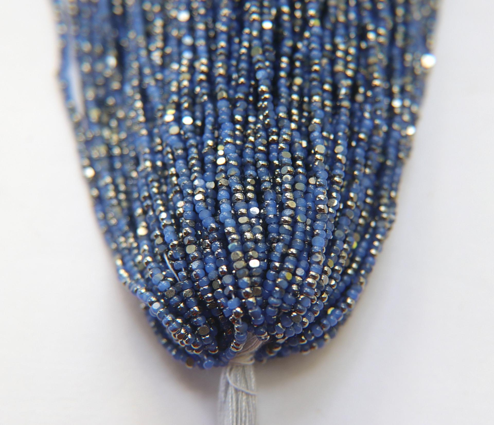 11/0 Hanks Charlotte Cut Beads Patina Premium Medium Sapphire Opal Gunmetal 1/5/25/50/100 Hanks PREMIUM SEED BEADS, Native Supplie