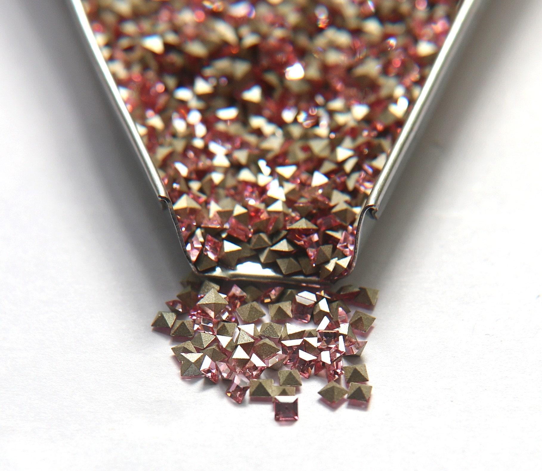 Swarovski #4428 2x2 MM Square Fancy Stone Crystal 13 colors 36/72/144/720/1440 Pieces jewelry making, embellishment, vintage findings