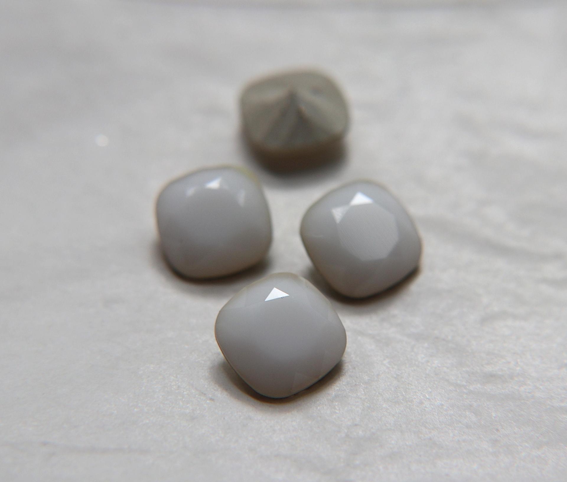Vintage Swarovski 12 mm White Alabaster (281) Rounded Square 4470 Premier Crystal Rhinestones 2/6/12/36 Pieces gemstones