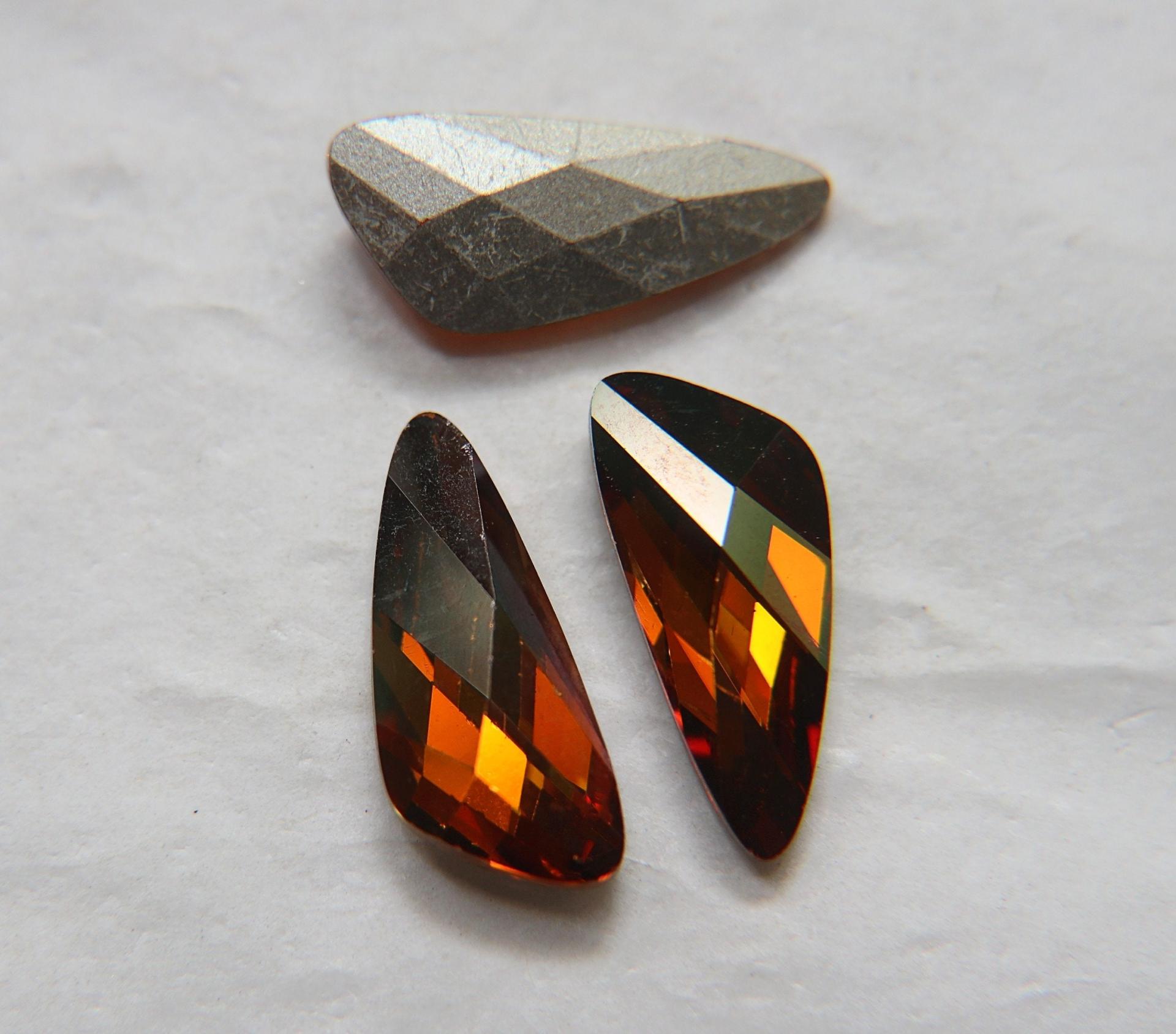 Vintage Swarovski 23X10 mm Wing 4790 Foiled Premier Crystal Rhinestones 2/6/24/72/144 Pieces gemstones, jewlery