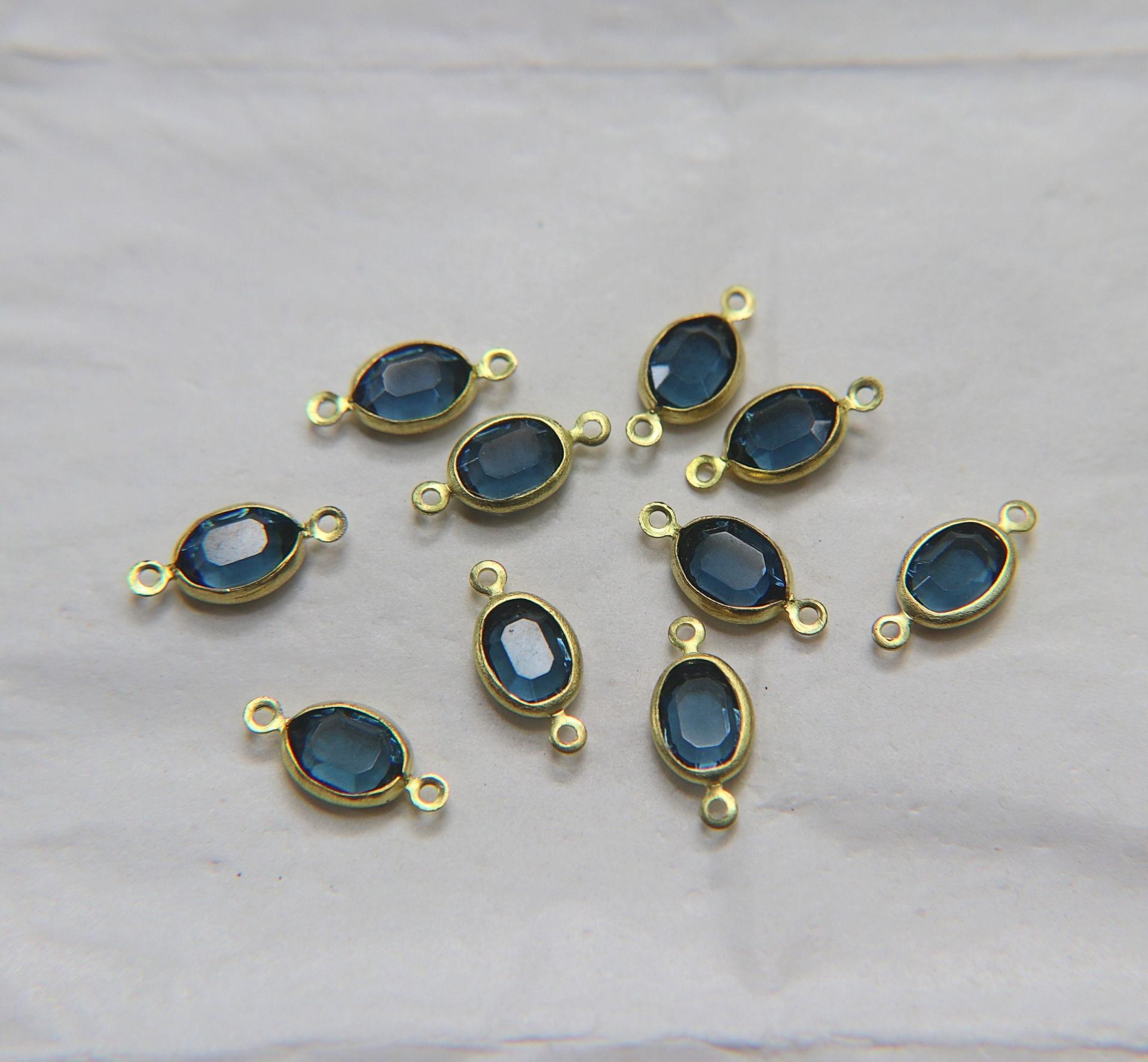 Vintage Swarovski Channel Rhinestone Connectors, Beautiful Swarovski Channel Charms, 8x6mm 2/6/12/24/36 Pieces jewelry supplies