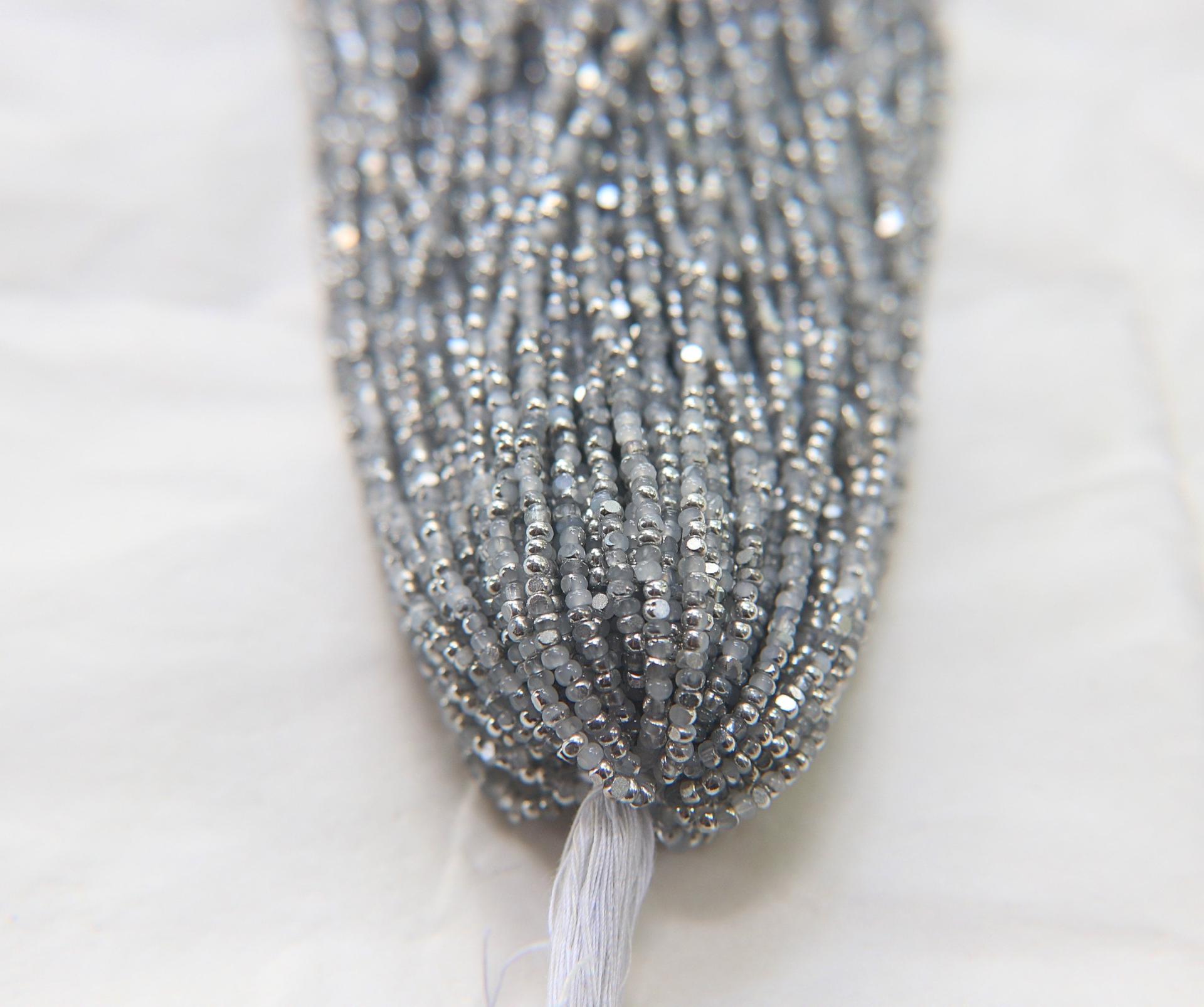 11/0 Hanks Charlotte Cut Beads Patina Premium White Opal Silver 1/5/25/50/100 Hanks PREMIUM SEED BEADS, Native Supplies