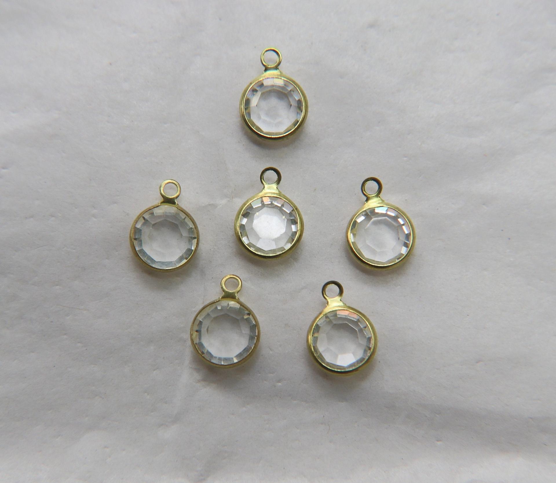 Swarovski channel set 1 loops 40ss 2/6/12/24/36 Pieces BRASS SETTINGS, strass embellishments, vintage rare