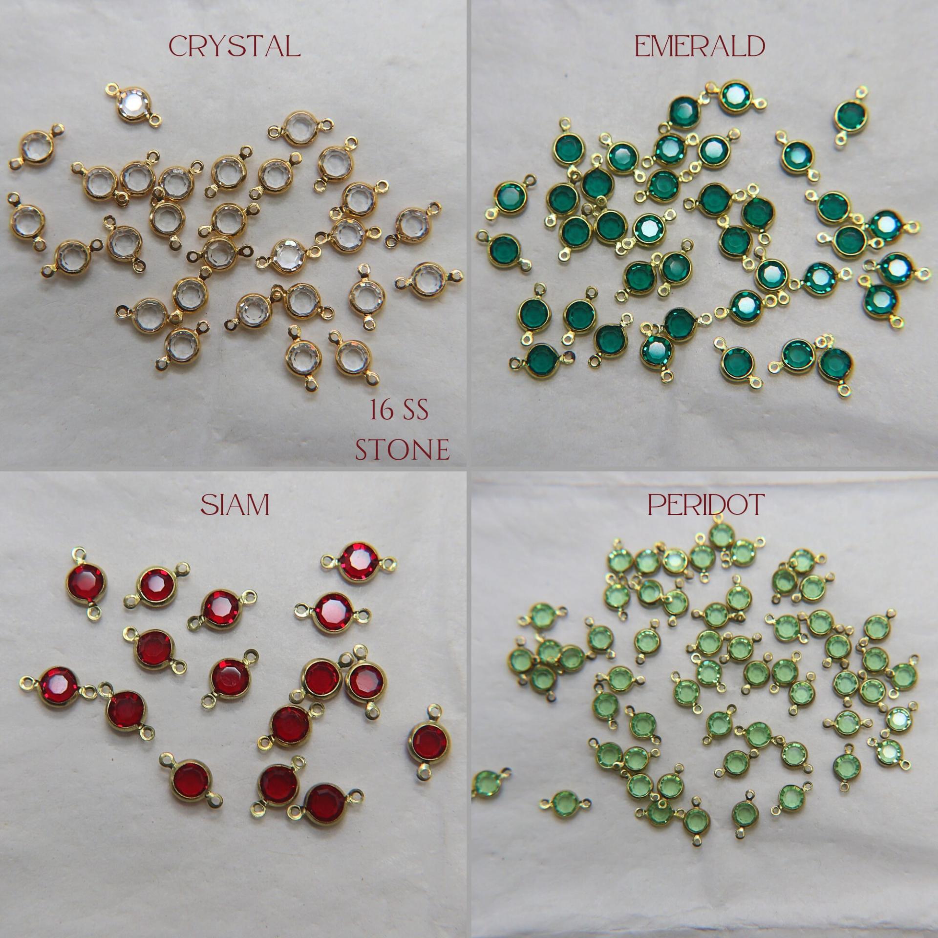 Swarovski channel set 2 loops 16ss 12/24/36/72/144 Pieces BRASS SETTINGS, strass embellishments, vintage rare