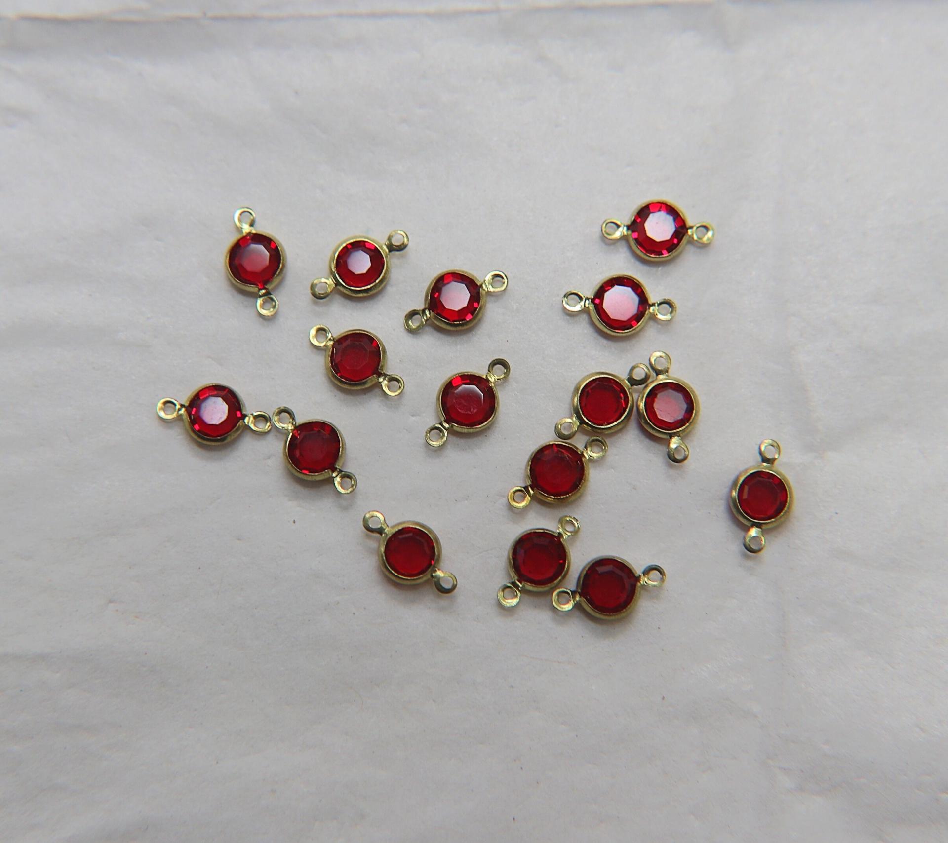 Swarovski channel set 2 loops 16ss 12/24/36/72/144 Pieces BRASS SETTINGS, strass embellishments, vintage rare