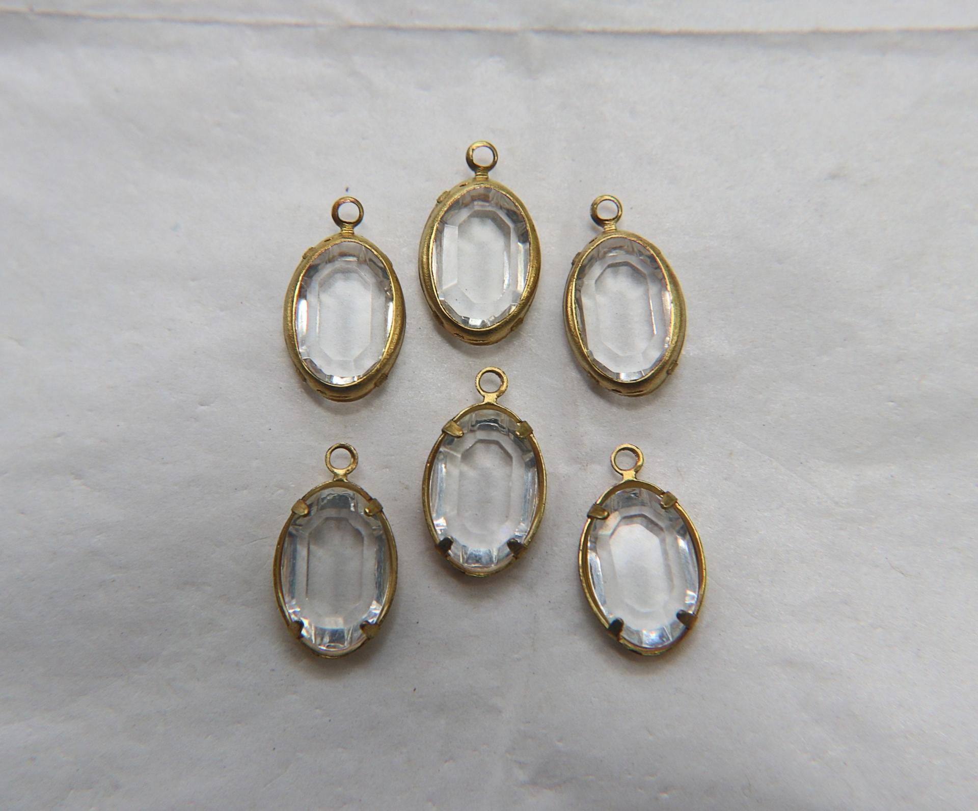 Vintage Swarovski Channel Rhinestone Connectors, one loops Beautiful Swarovski Channel Charms, 10X8 mm 2/6/12/24/36 Pieces jewelry supplies