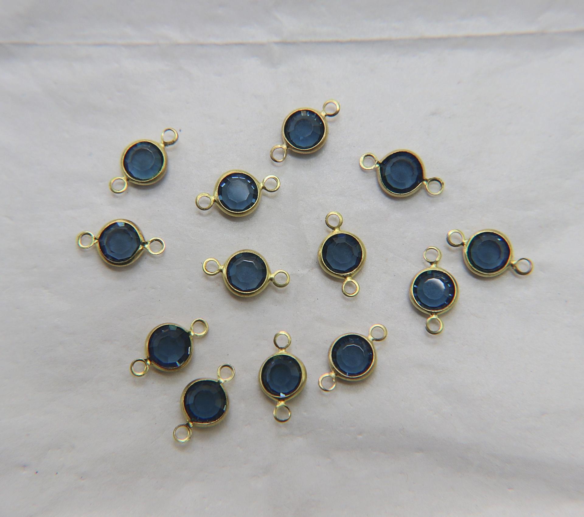 Swarovski channel set 2 loops 30ss 6/12/24/36/72 Pieces BRASS SETTINGS, strass embellishments, vintage rare