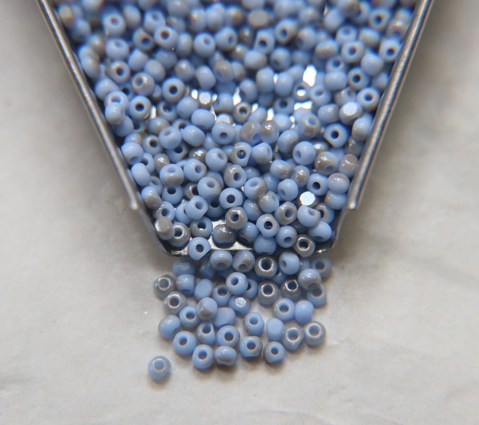 11/0 Charlotte True Cuts Beads Light Pale Blue Opaque Honey 10/20/50/250/500 Grams PREMIUM MATERIALS, native supply