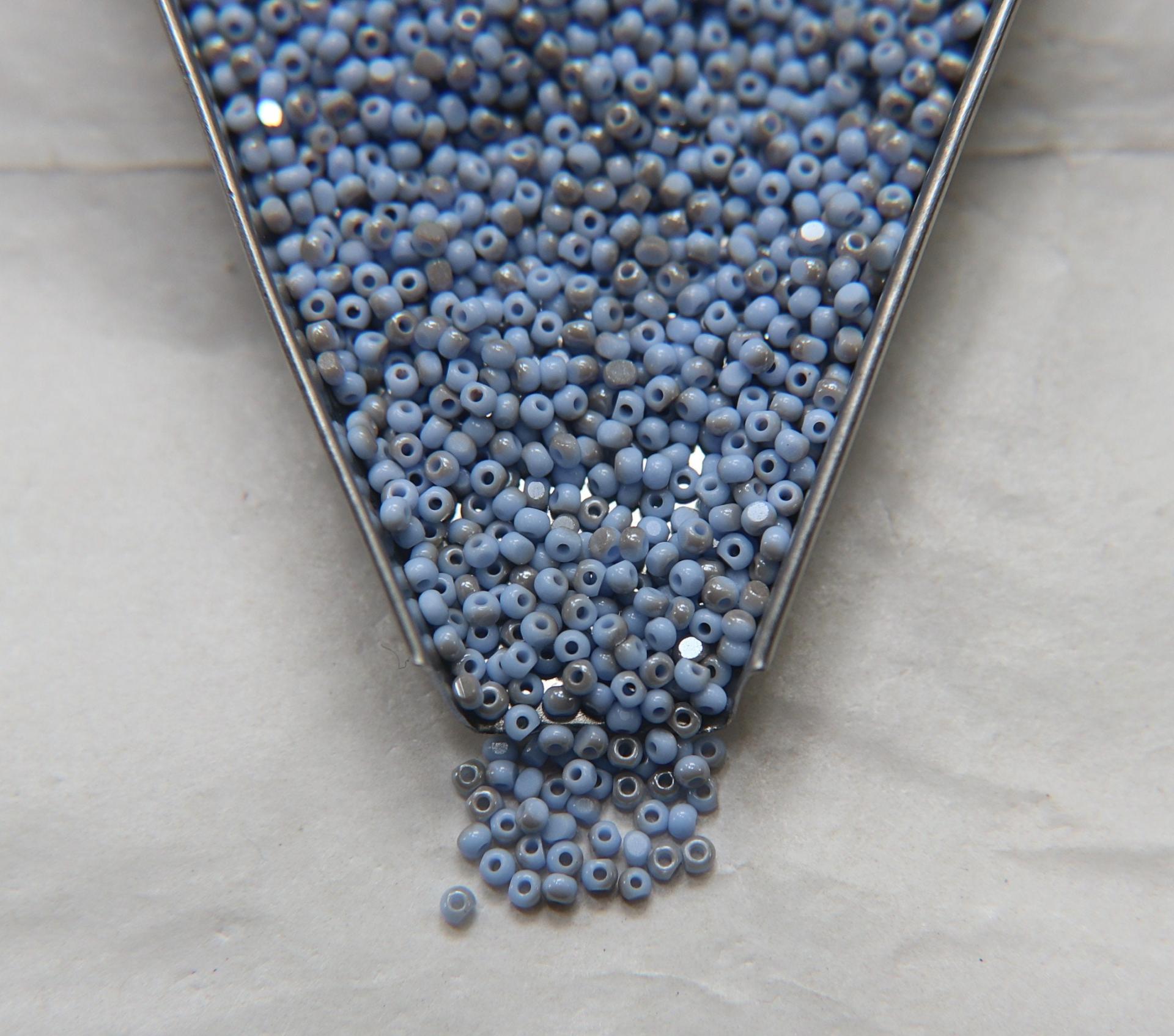 11/0 Charlotte True Cuts Beads Light Pale Blue Opaque Honey 10/20/50/250/500 Grams PREMIUM MATERIALS, native supply