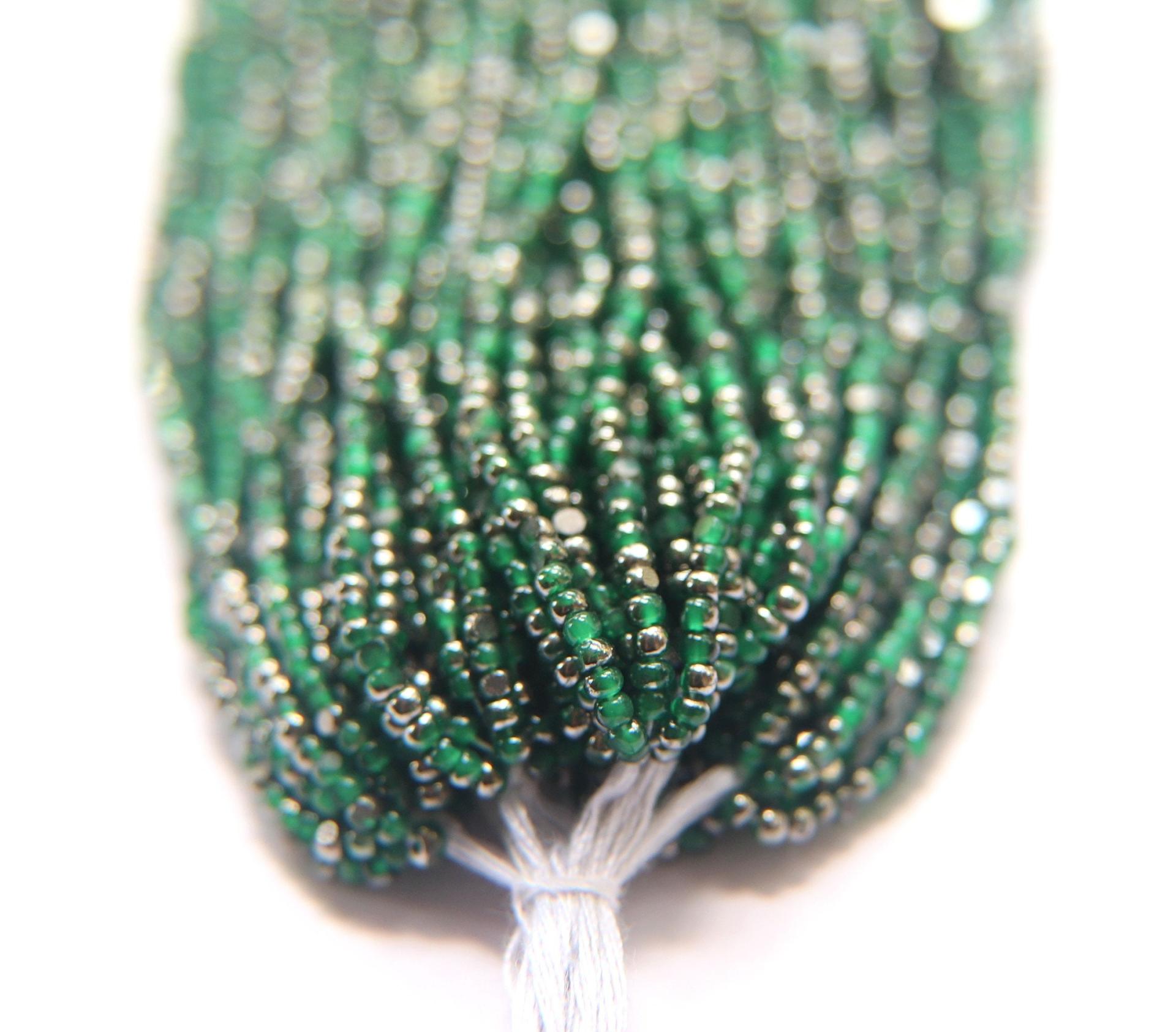 11/0 Hanks Charlotte Cut Beads Patina Opal Green Gunmetal 1/5/25/50/100 Hanks PREMIUM SEED BEADS, Native Supplies