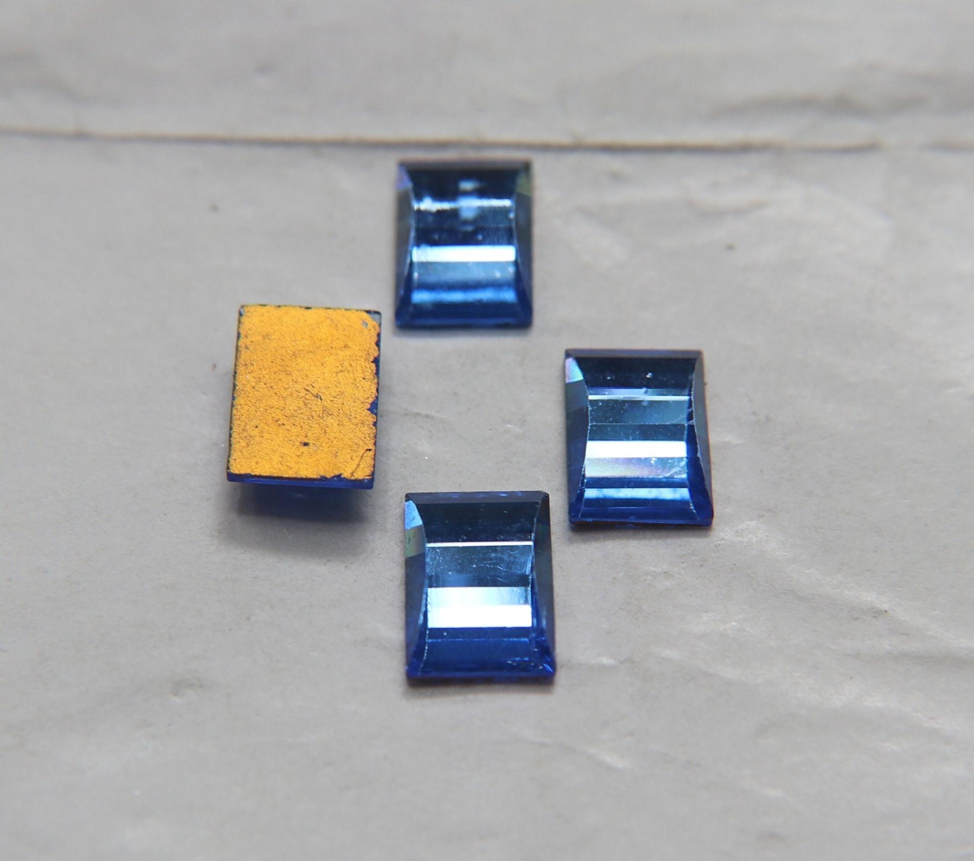 Swarovski 14x10 mm Vintage Crystal Flat Back Rectangle foiled 2/6 Pieces