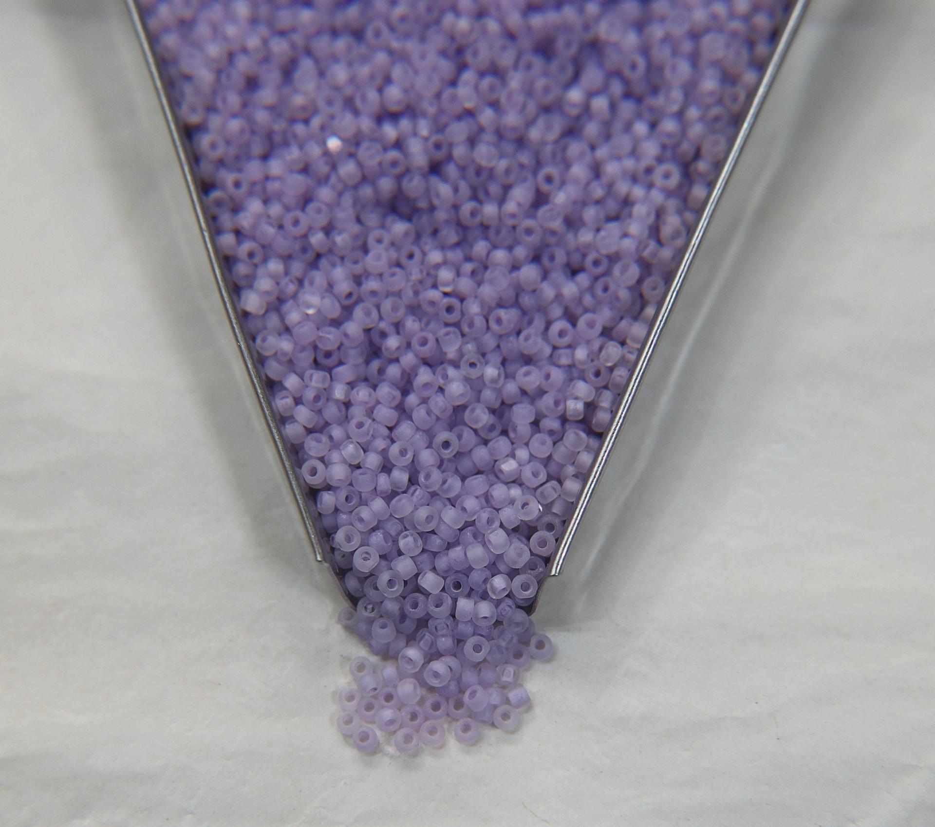 13/0 Charlotte Cut Beads Crystal Matt Lilac Lined 5/10/20/50/250/500 Grams embroidery materials, jewelry making, vintage beads