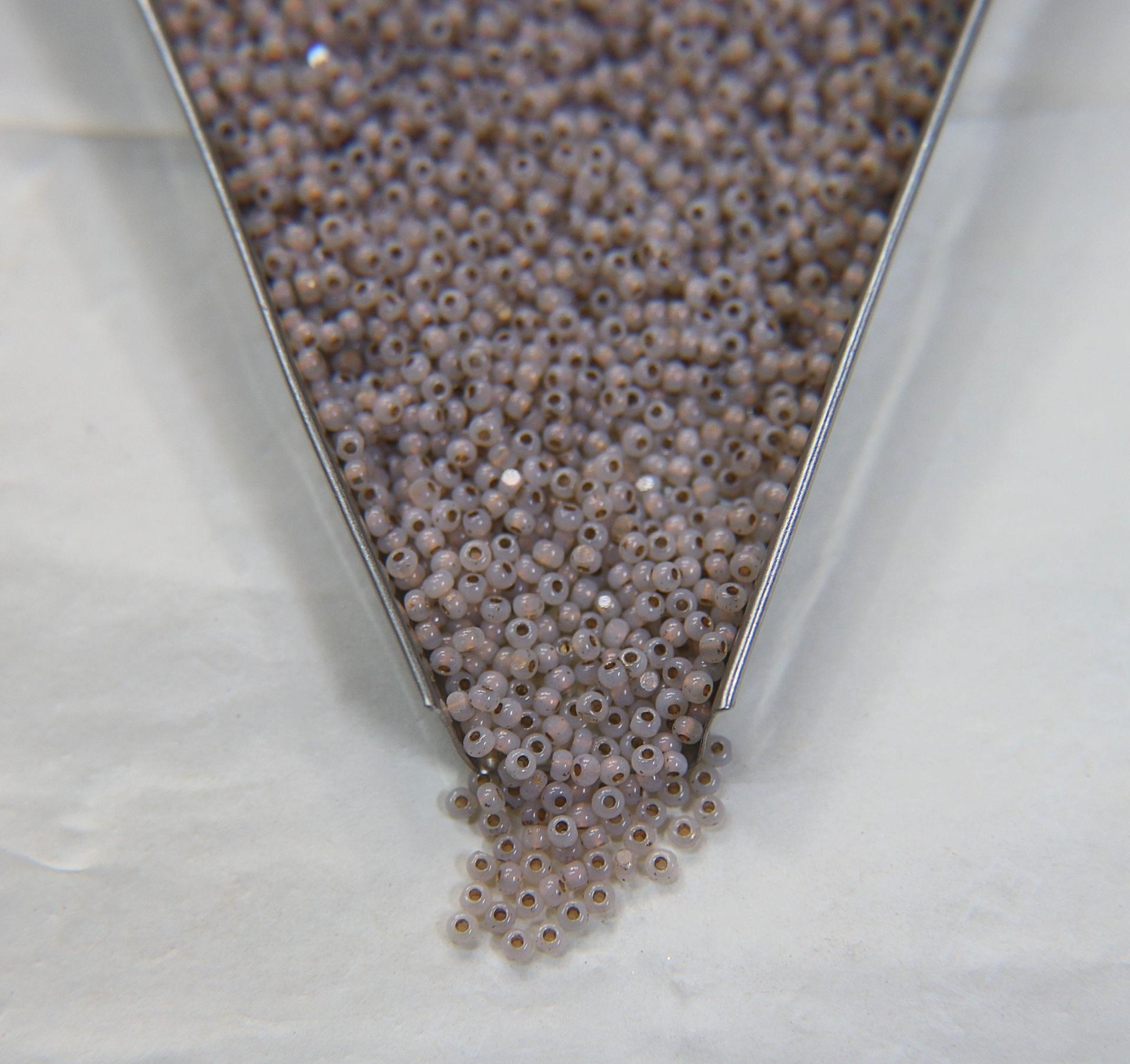 13/0 Charlotte Cut Beads White Opal Antique Gold Lined 5/10/20/50/250/500 Grams PREMIUM SEED BEADS, Native Supply