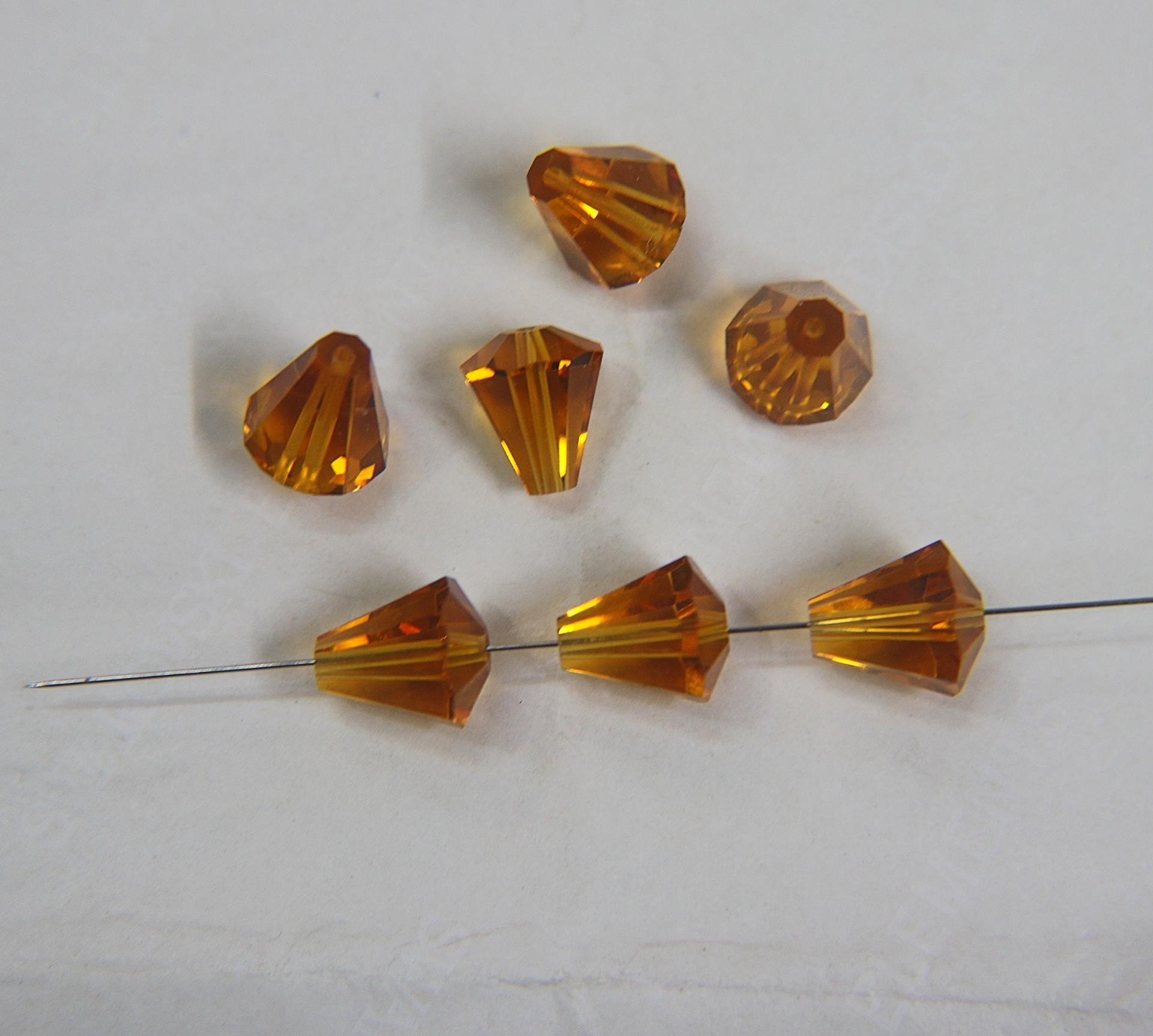 5400 Vintage 11X10 mm Swarovski crystal bead cone shape (4 Colours) Swarovski Elements 6/12/36 Pieces, jewelry making